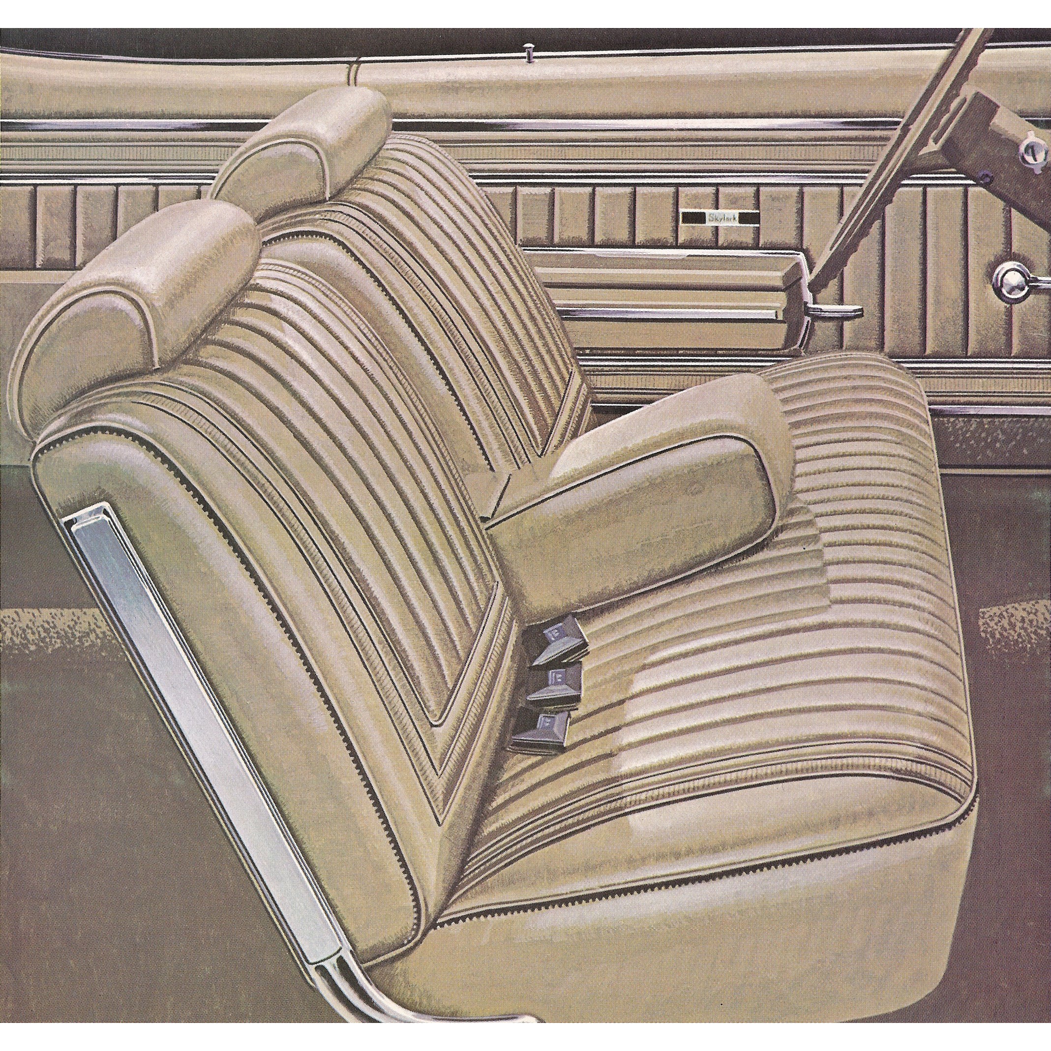 69 Skylark/Gs Split Bench Seat Upholstery - Parchment - Legendary