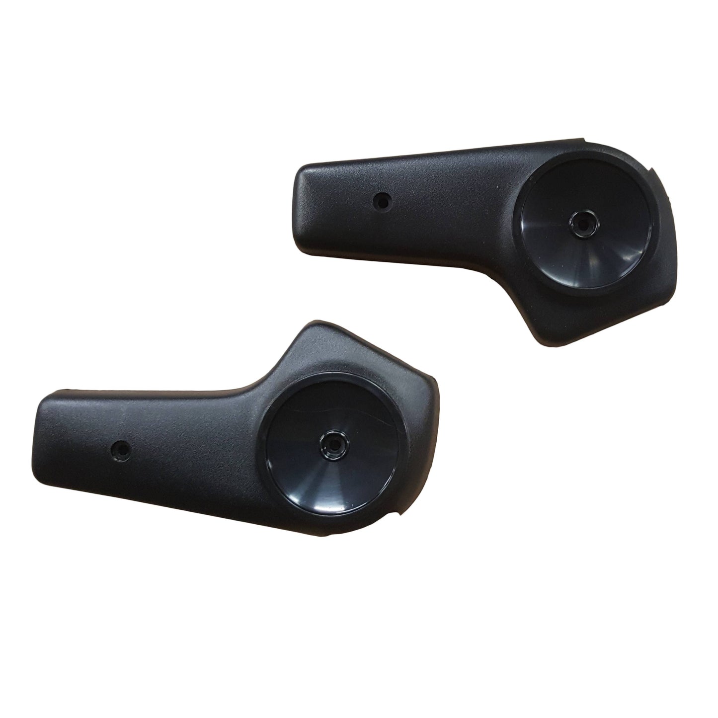 1973/1974 E-BODY HINGE COVERS- BLK,73/76 BUCKET HINGE COVERS- BLK