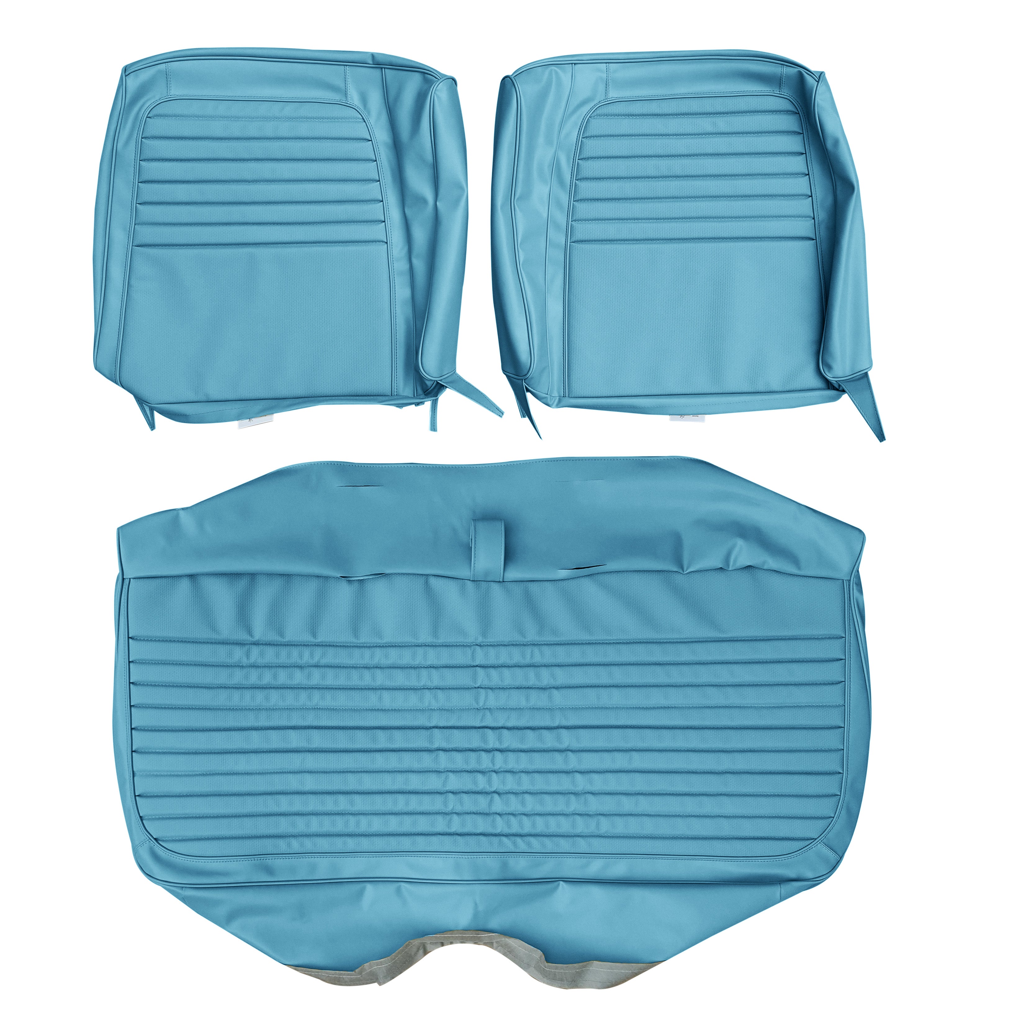72 Charger Dlx Split Bench Upholstery - Bright Blue - Legendary