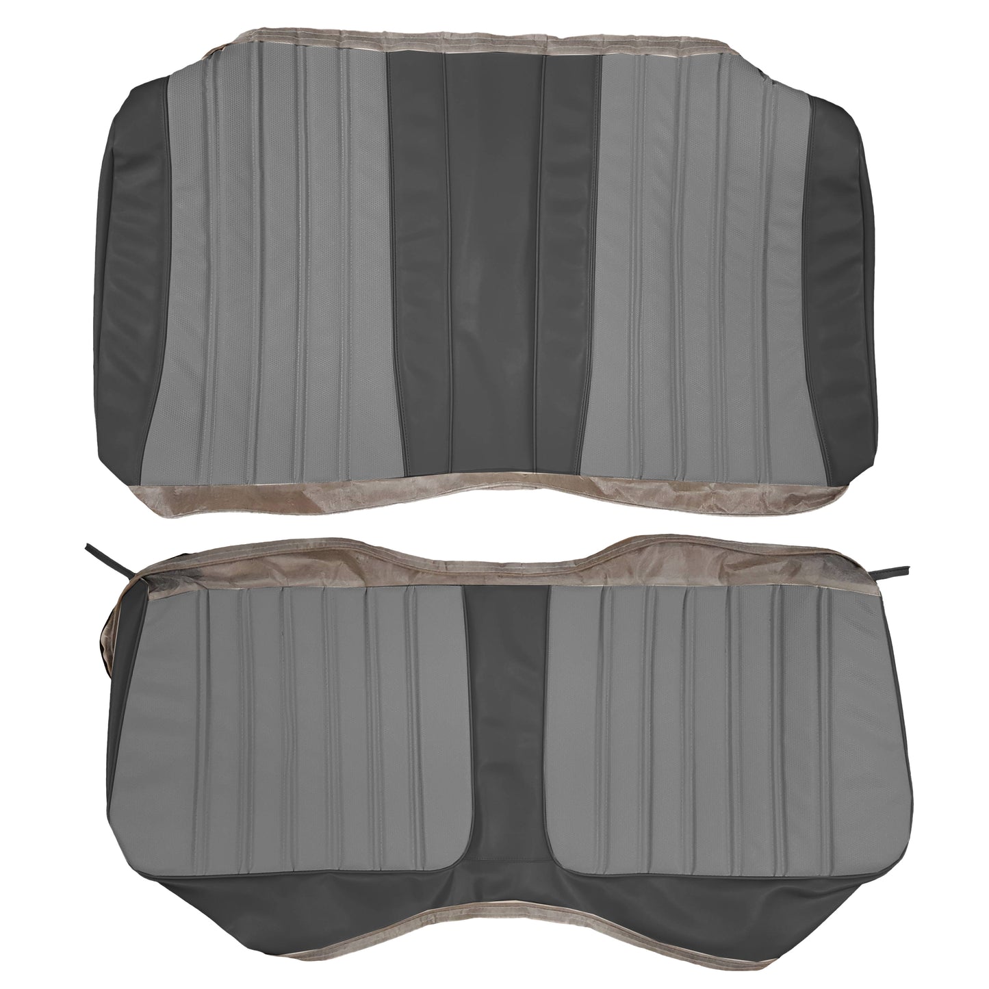 76 VOLARE/ASPEN/ROADRUNNER HARDTOP REAR UPHOLSTERY - SRM SILVER/BLACK