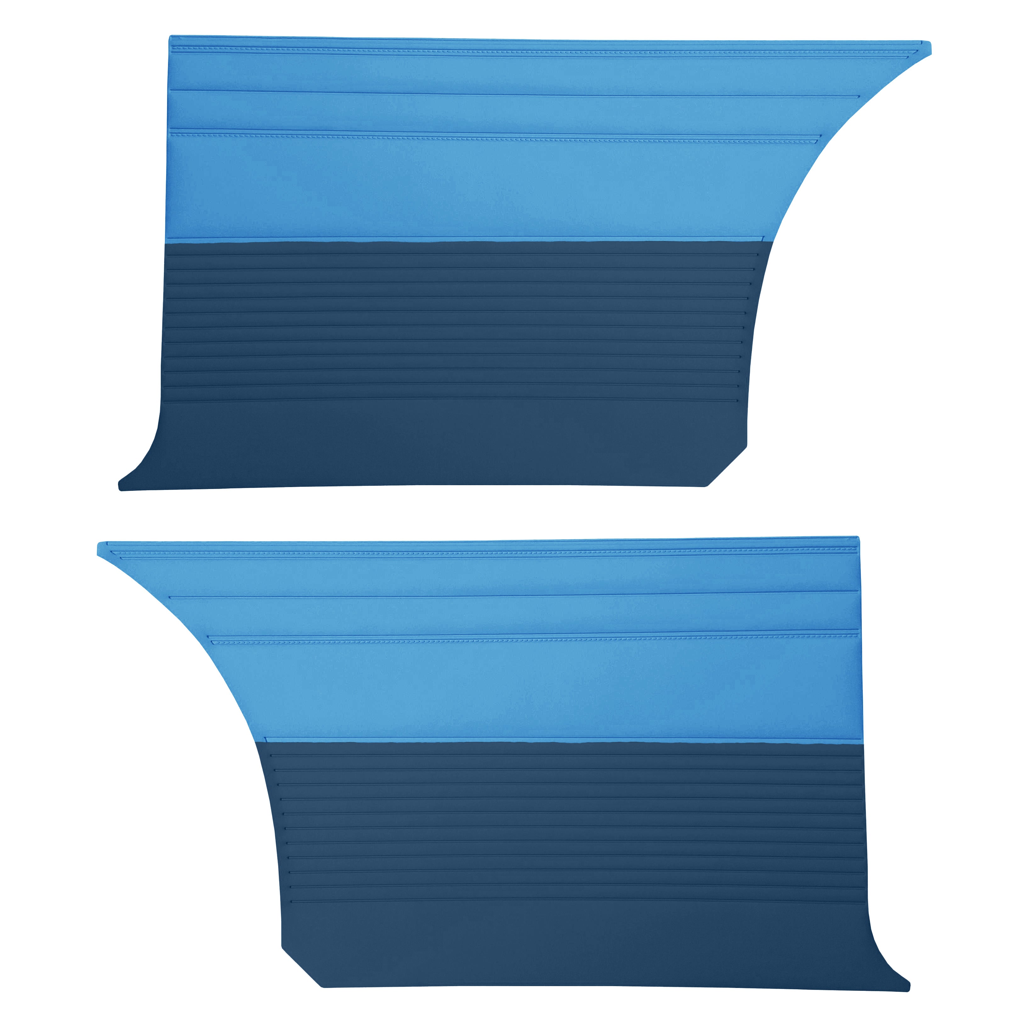 68 Charger Rear Panels - Lt Metallic Blue/Metallic Navy