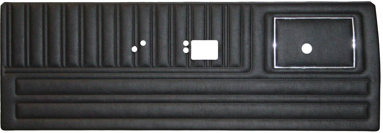 70 DUSTER FRONT DOOR PANELS (W/ CHROME) - BLACK
