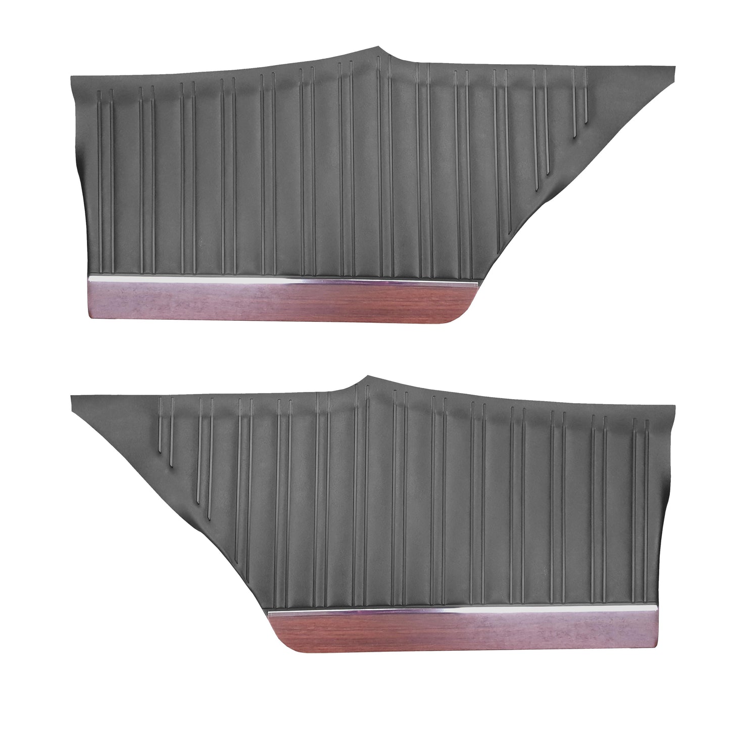 73 SATELLITE SEBRING PLUS HARDTOP REAR UPPER PANELS (COLOGNE GRAIN) - BLACK