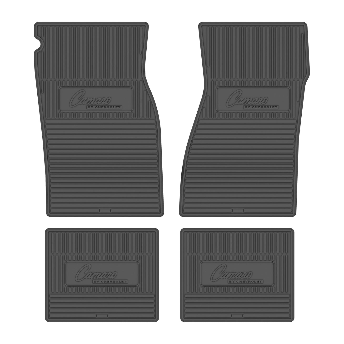 67/69 CAMARO BY CHEVROLET VINYL FLOORMATS - GRAY