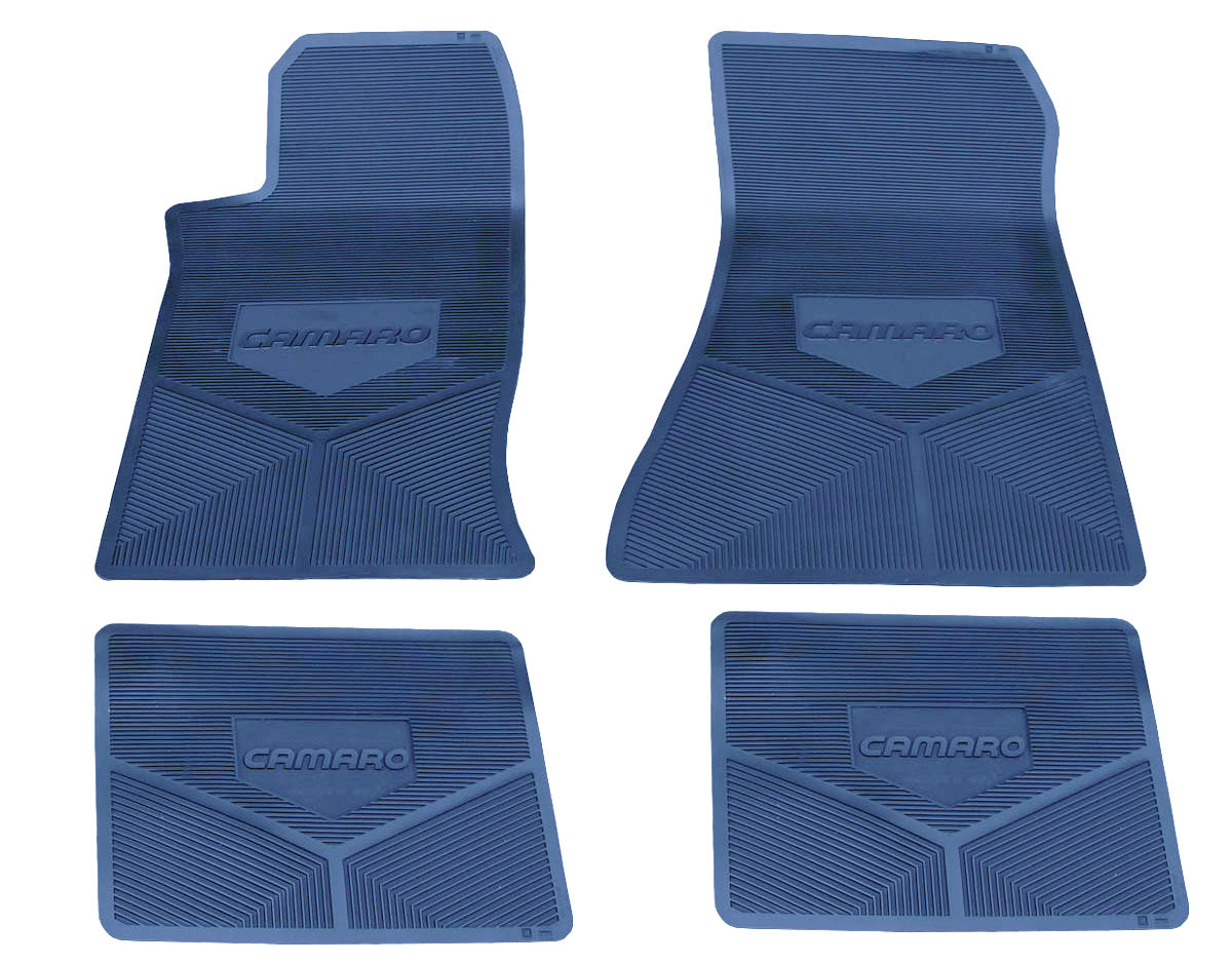 85/92 CAMARO VINYL FLOOR MATS- MEDIUM BLUE