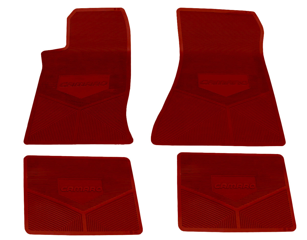 85/92 CAMARO VINYL FLOOR MATS- RED