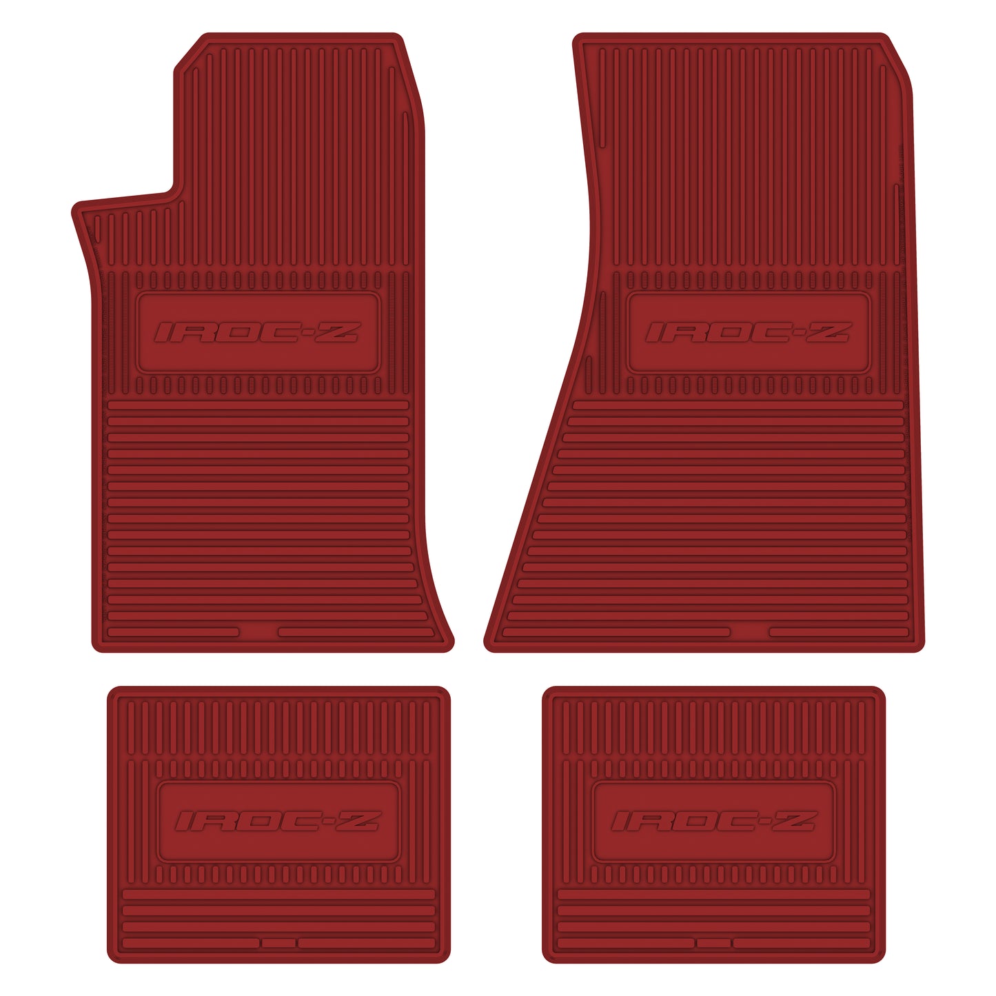 85-90 CHEVROLET CAMARO 'IROC-Z' FLOOR MATS - RED