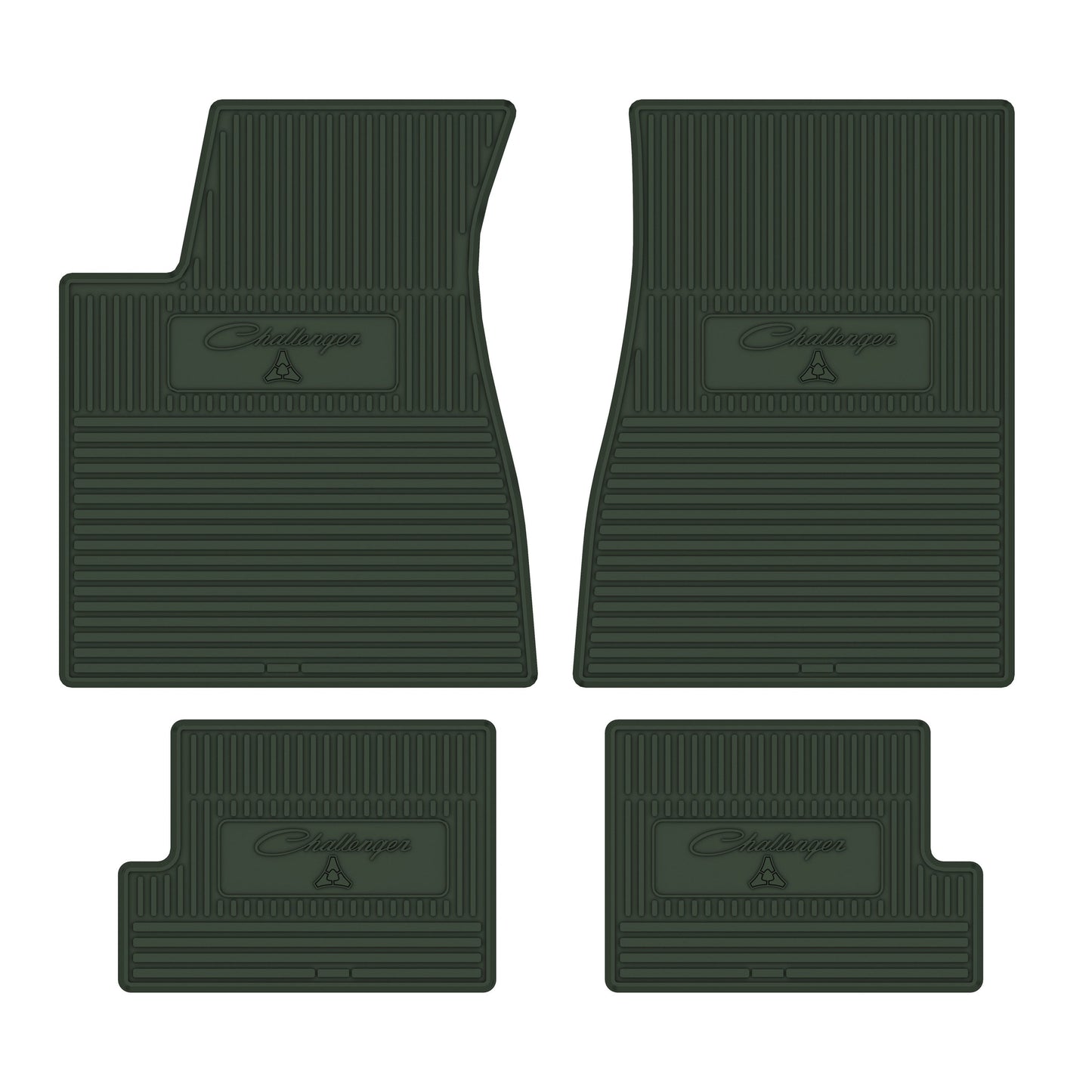70-74 DODGE 'CHALLENGER' FLOOR MATS W/ AUTOMATIC TRANSMISSION - GREEN