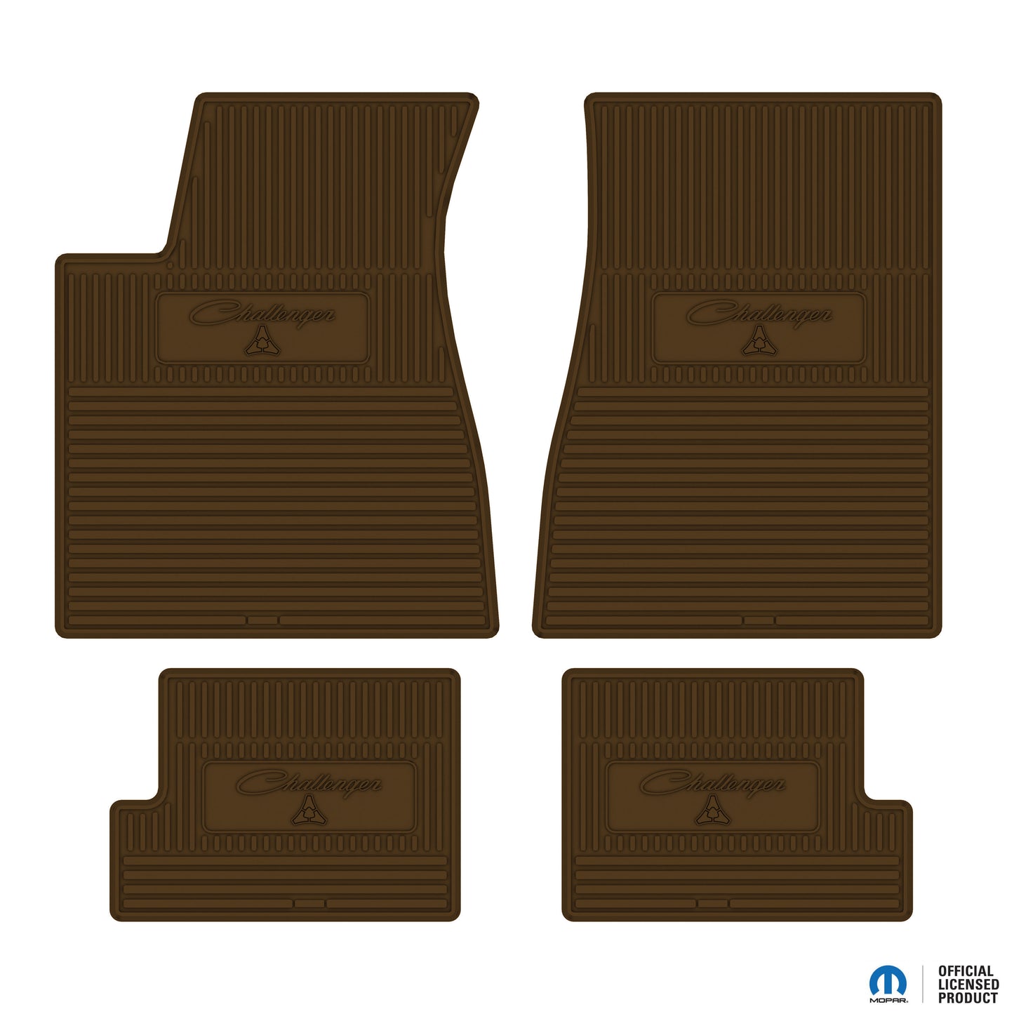 70-74 DODGE 'CHALLENGER' FLOOR MATS W/ AUTOMATIC TRANSMISSION - DARK SADDLE