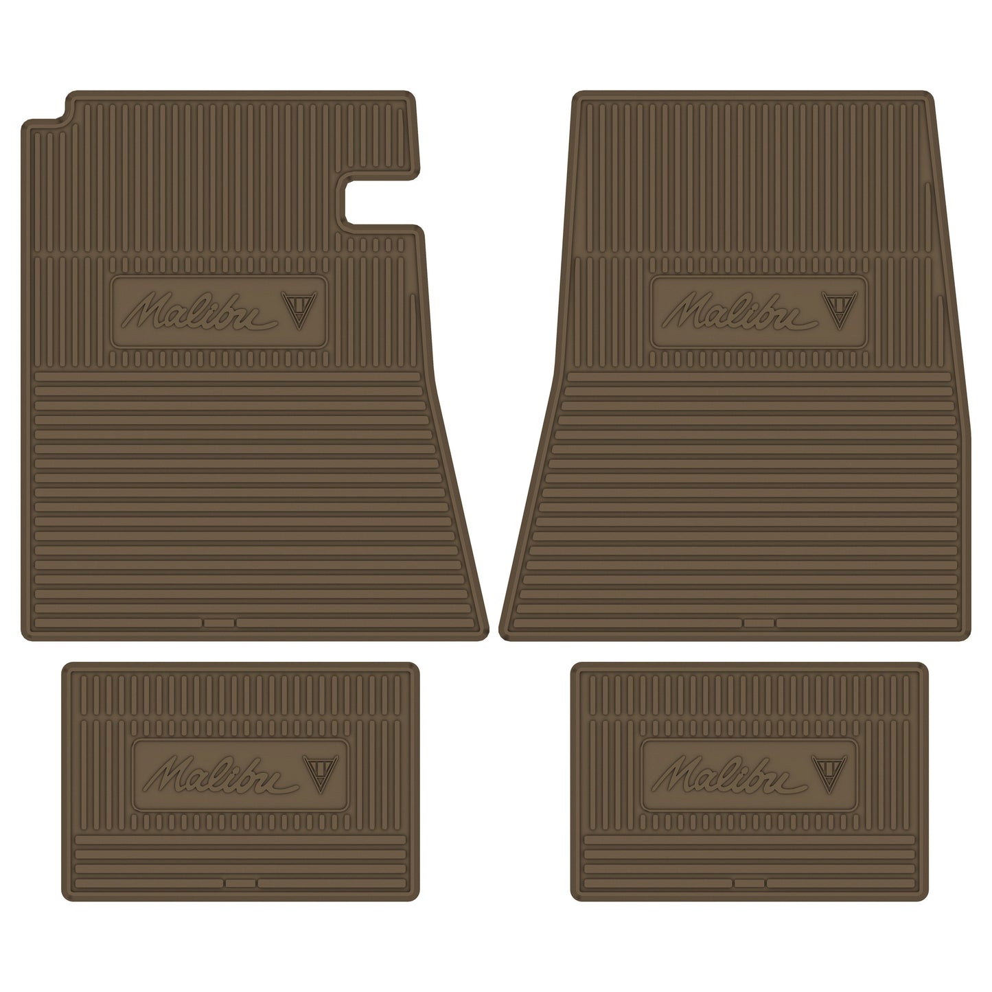 64 CHEVROLET 'MALIBU W/ FLAG' FLOOR MATS - DARK GOLD