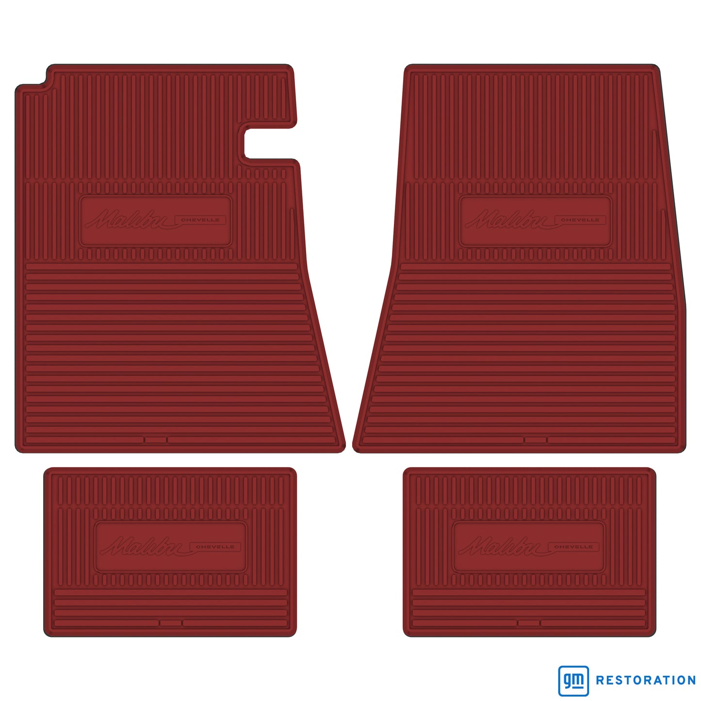 65 CHEVROLET 'CHEVELLE MALIBU' FLOOR MATS - RED