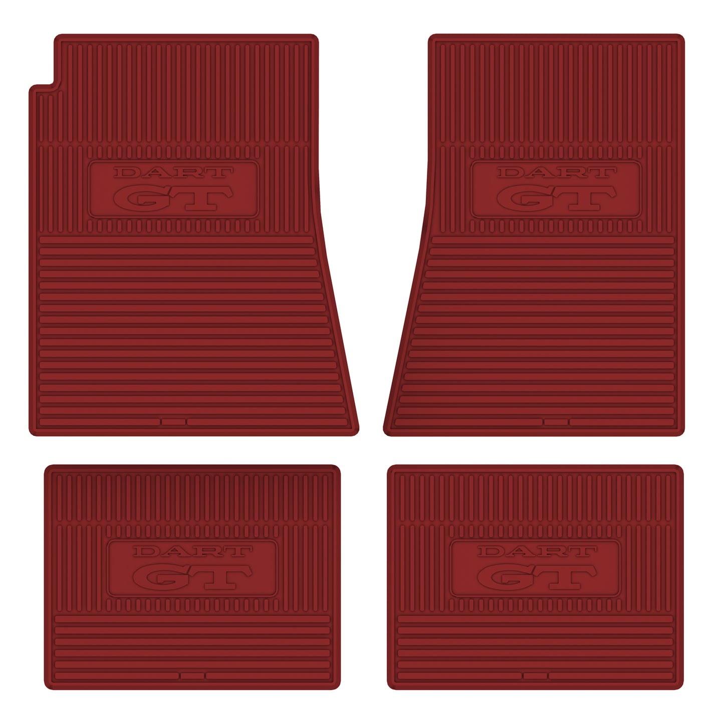 69 DODGE 'DART GT' FLOOR MATS W/ AUTOMATIC TRANSMISSION - RED
