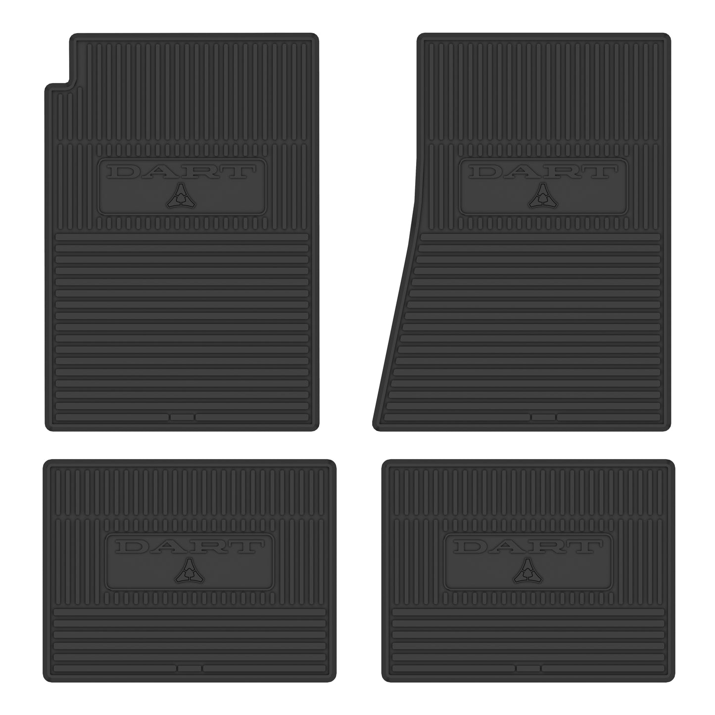 69-76 DODGE 'DART' FLOOR MATS W/ MANUAL TRANSMISSION - BLACK