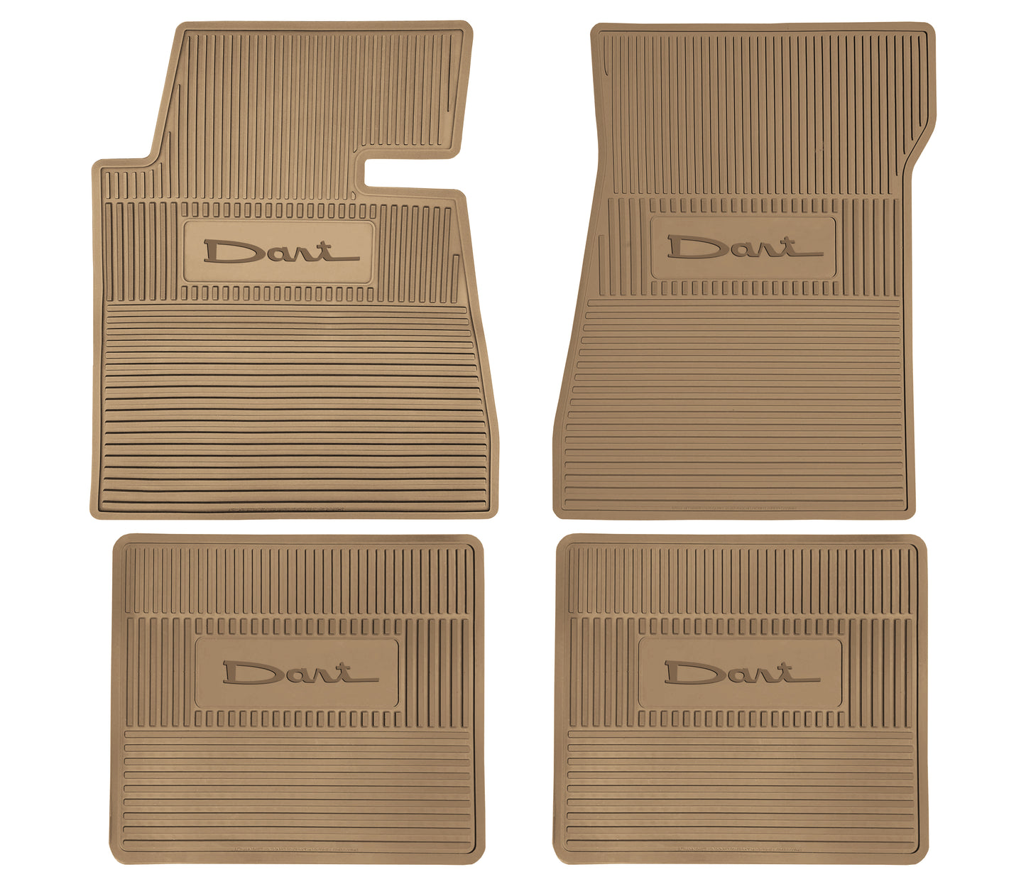 62 DODGE 'DART' FLOOR MATS W/ AUTOMATIC TRANSMISSION - TAN
