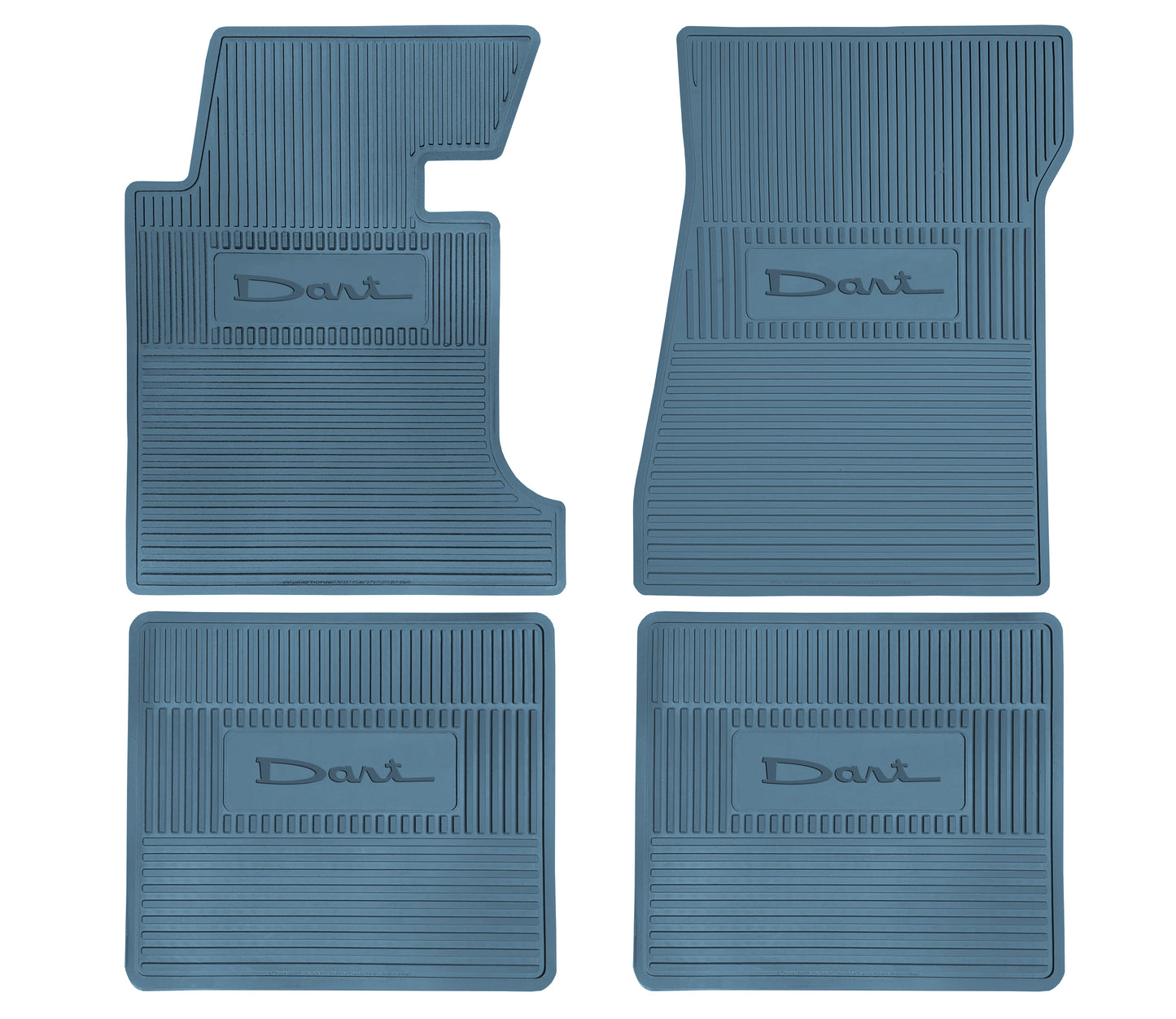 62 DODGE 'DART' FLOOR MATS W/ MANUAL TRANSMISSION - MEDIUM BLUE