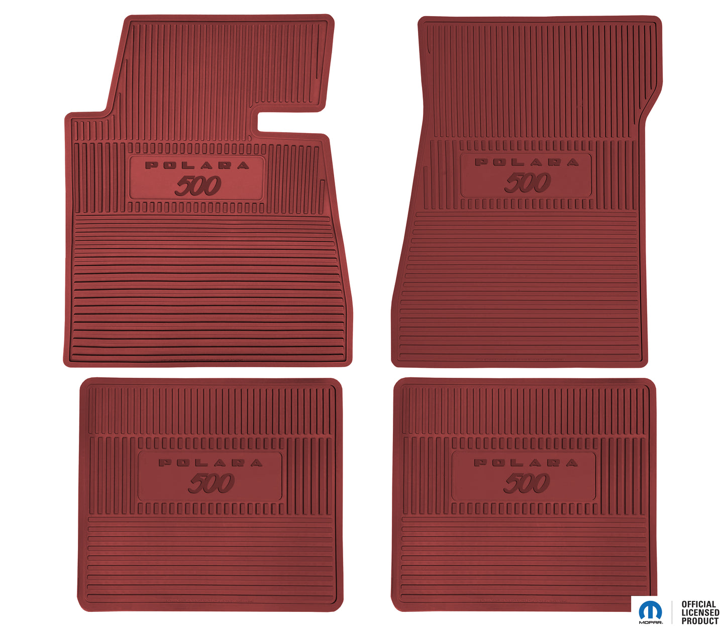 62 DODGE 'POLARA 500' FLOOR MATS W/ AUTOMATIC TRANSMISSION - RED