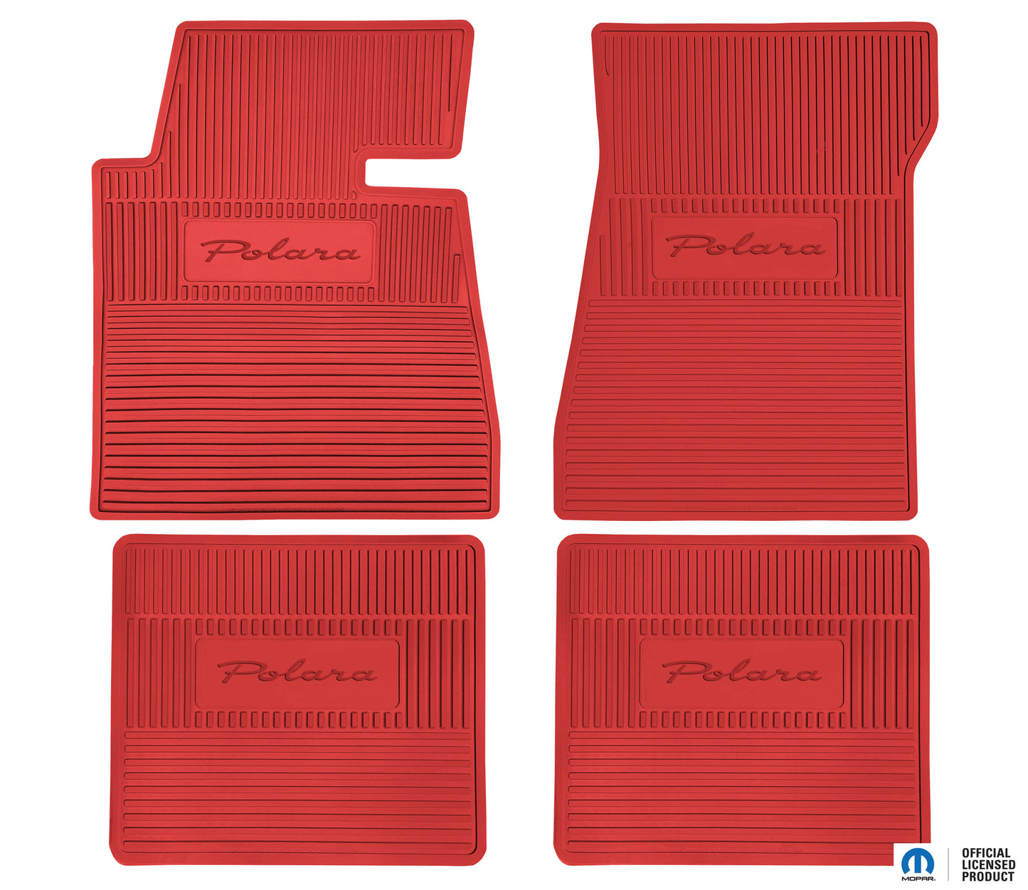 64 DODGE 'POLARA' FLOOR MATS W/ AUTOMATIC TRANSMISSION - BRIGHT RED