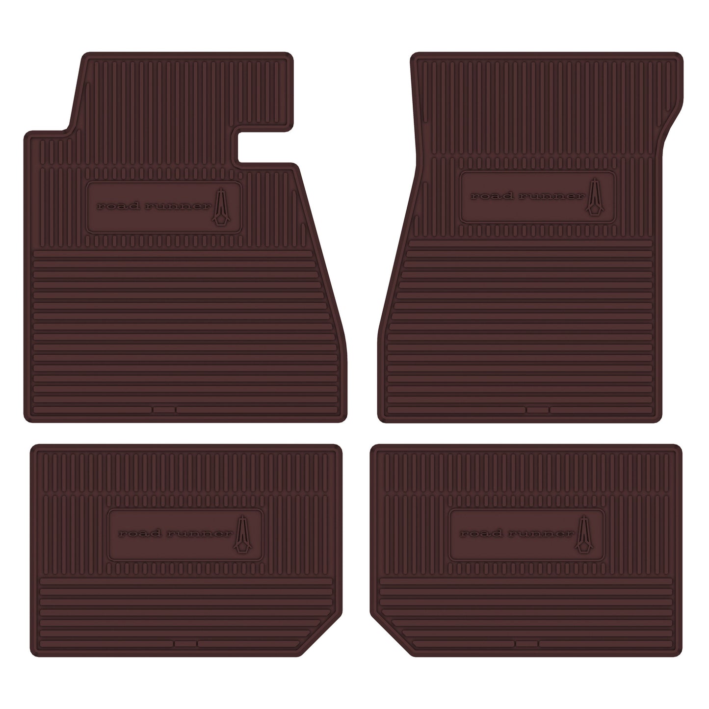 68-70 PLYMOUTH 'ROADRUNNER' FLOOR MATS W/ AUTOMATIC TRANSMISSION - MAROON