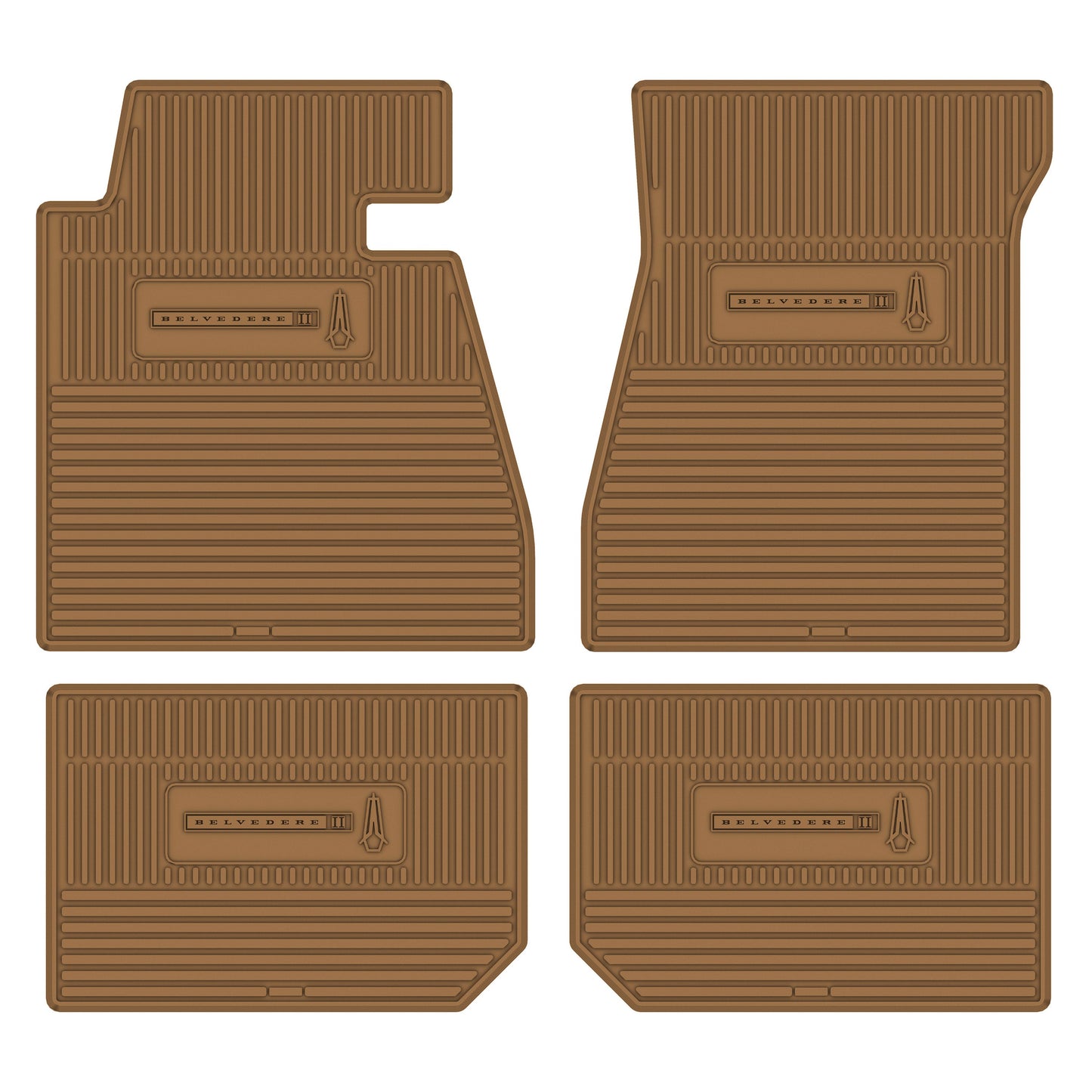 66-67 PLYMOUTH 'BELVEDERE II' FLOOR MATS W/ AUTOMATIC TRANSMISSION - GOLD