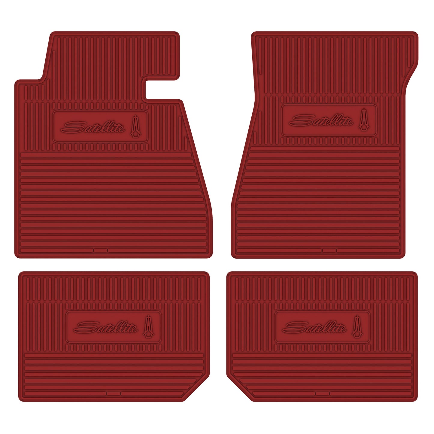 66 PLYMOUTH 'SATELLITE' FLOOR MATS W/ AUTOMATIC TRANSMISSION - RED