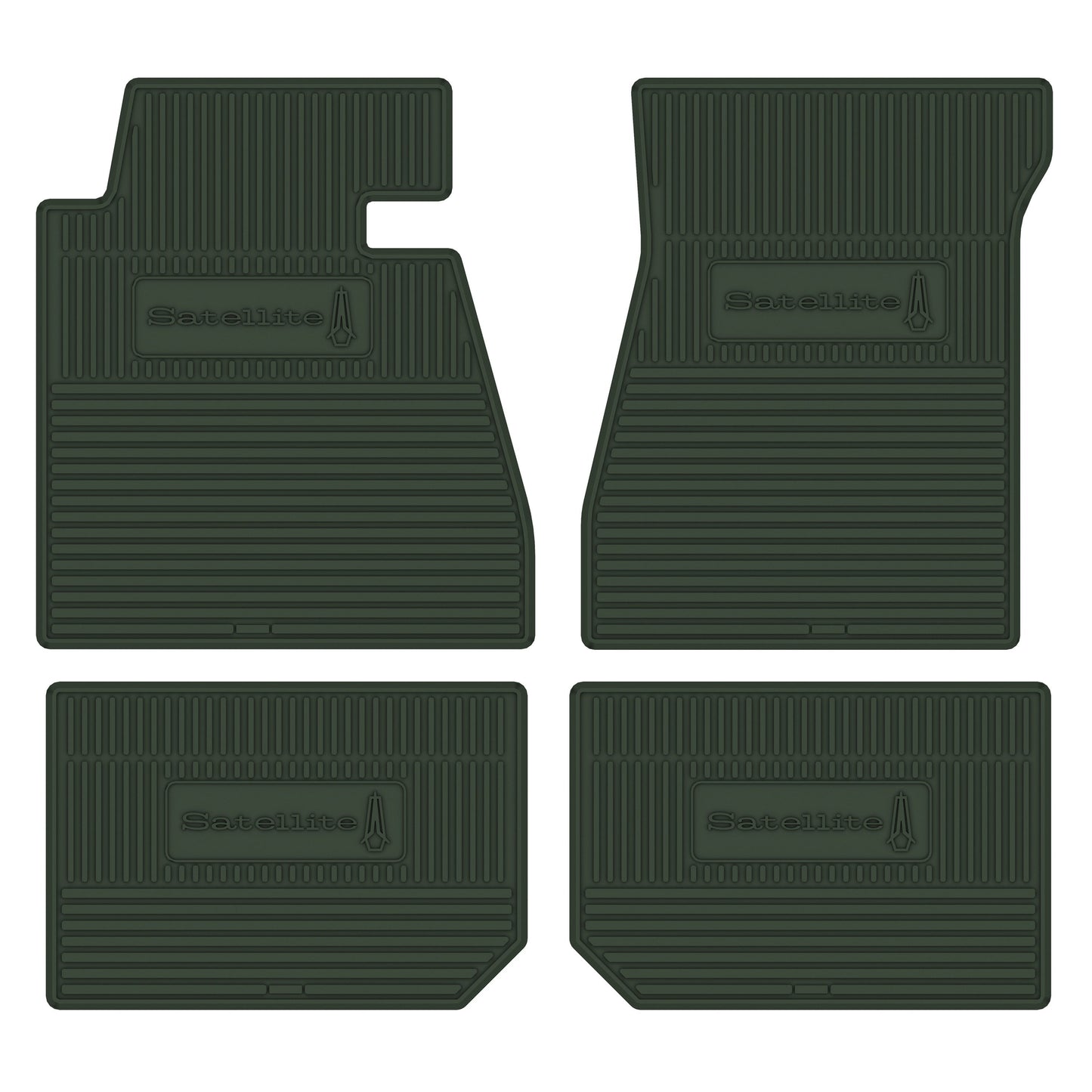 69-70 PLYMOUTH 'SATELLITE' FLOOR MATS W/ AUTOMATIC TRANSMISSION - GREEN