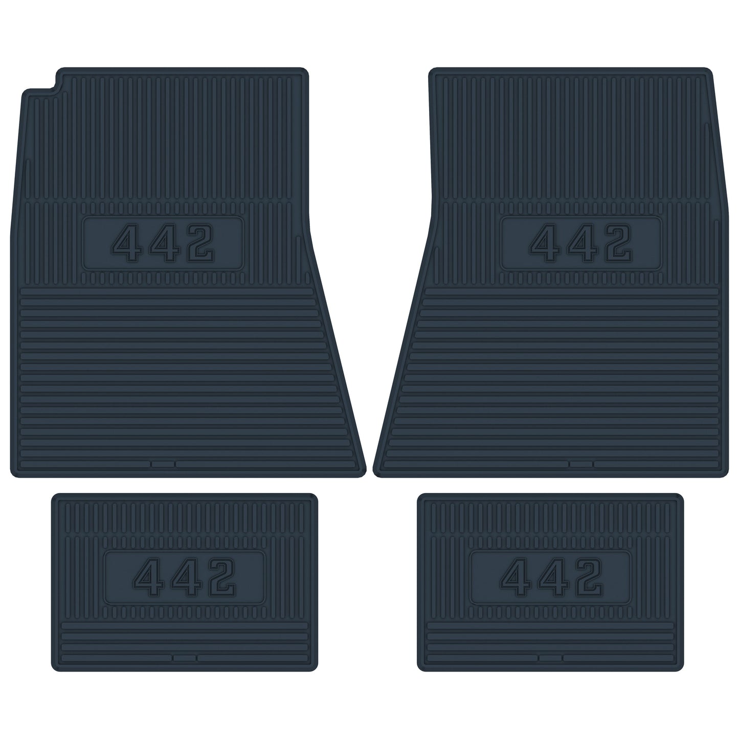 69-72 OLDSMOBILE '442' FLOOR MATS - DARK BLUE