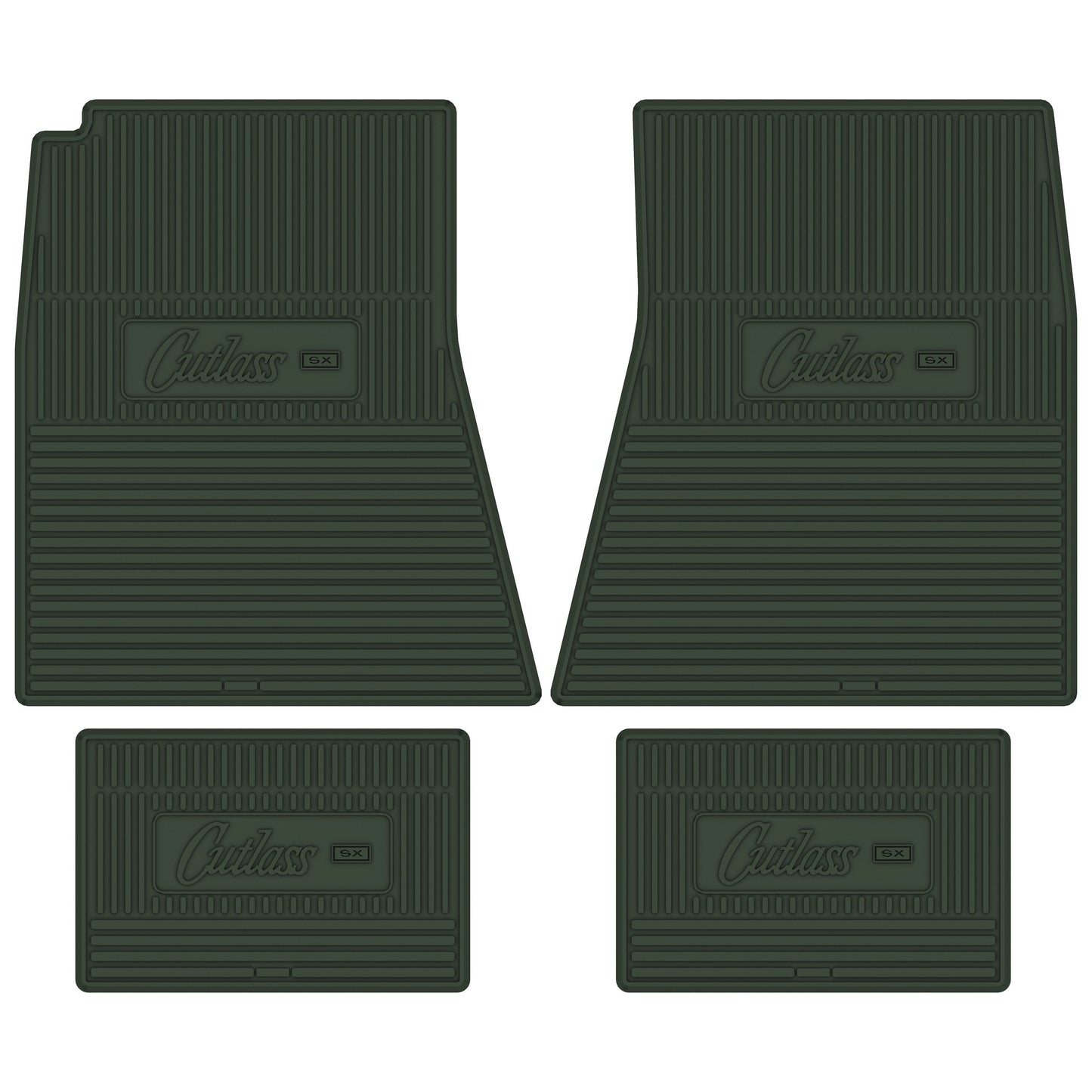 70 OLDSMOBILE 'CUTLASS SX' FLOOR MATS - GREEN