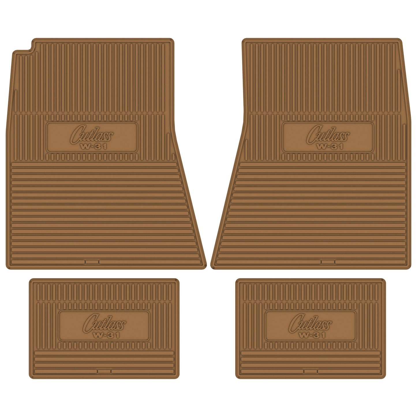 70 OLDSMOBILE 'CUTLASS W-31' FLOOR MATS - GOLD