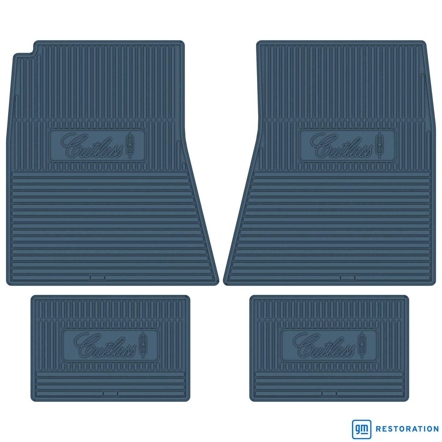 71-72 OLDSMOBILE 'CUTLASS' FLOOR MATS - MEDIUM BLUE