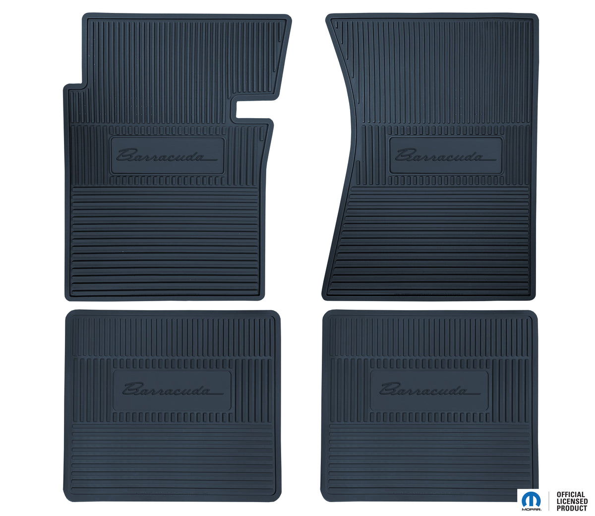 64-66 PLYMOUTH 'BARRACUDA' FLOOR MATS W/ MANUAL TRANSMISSION - DARK BLUE