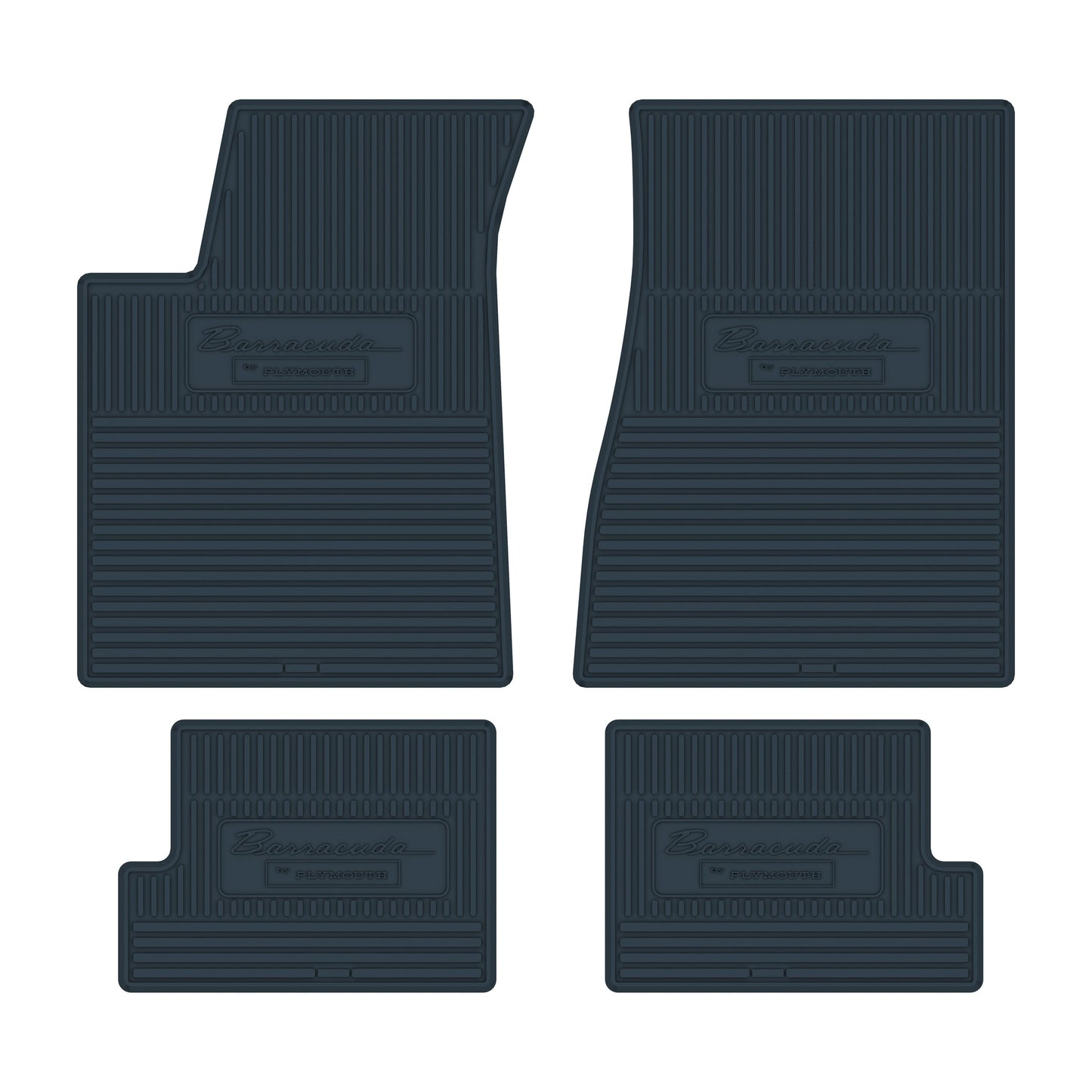 70 PLYMOUTH 'BARRACUDA' FLOOR MATS W/ MANUAL TRANSMISSION - DARK BLUE