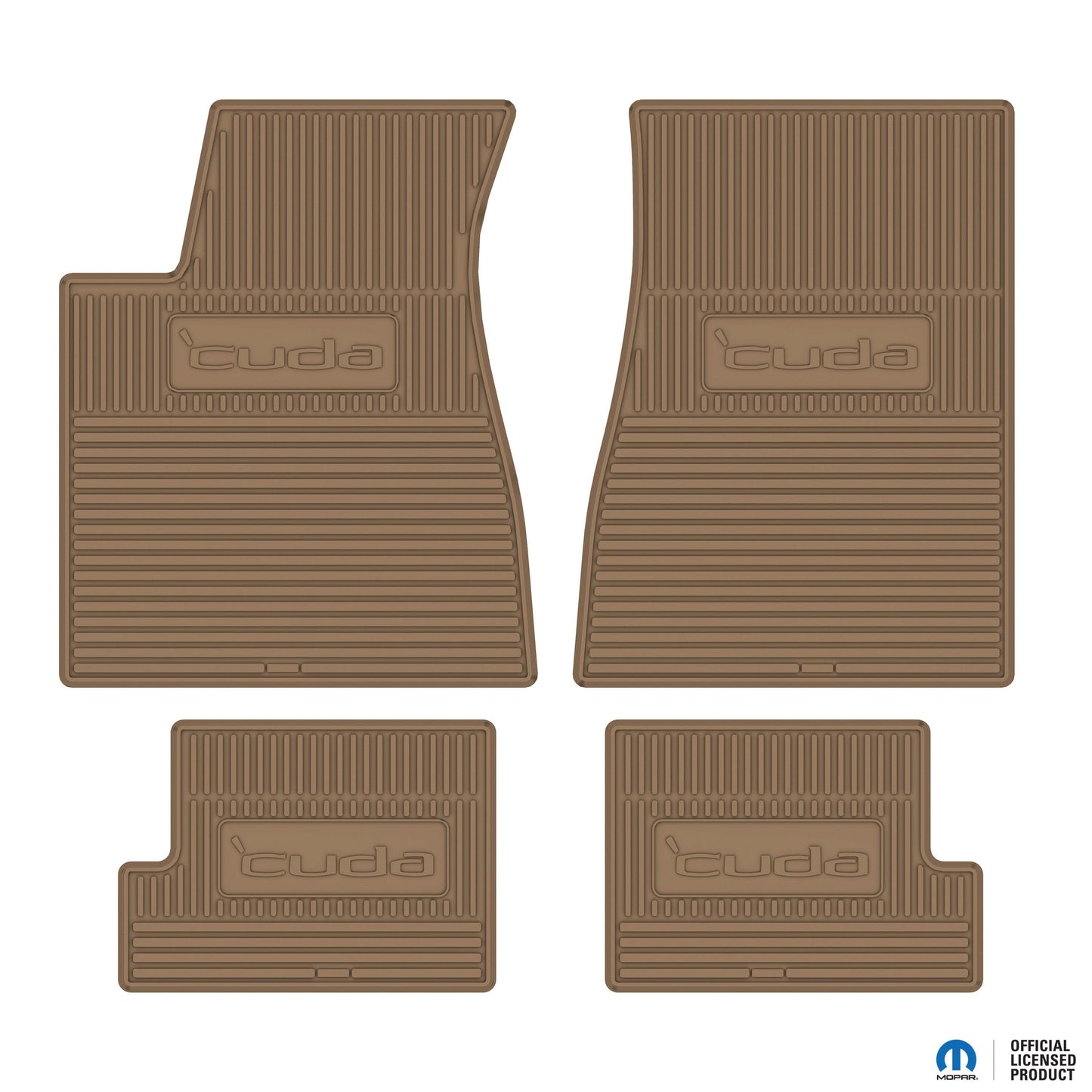 70-74 PLYMOUTH 'CUDA' FLOOR MATS W/ AUTOMATIC TRANSMISSION - TAN