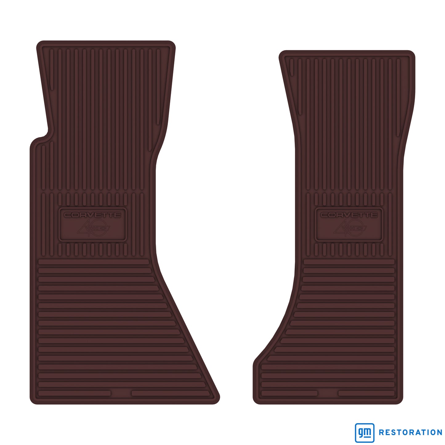 93 CHEVROLET 'CORVETTE 40TH ANNIVERSARY' FLOOR MATS - MAROON
