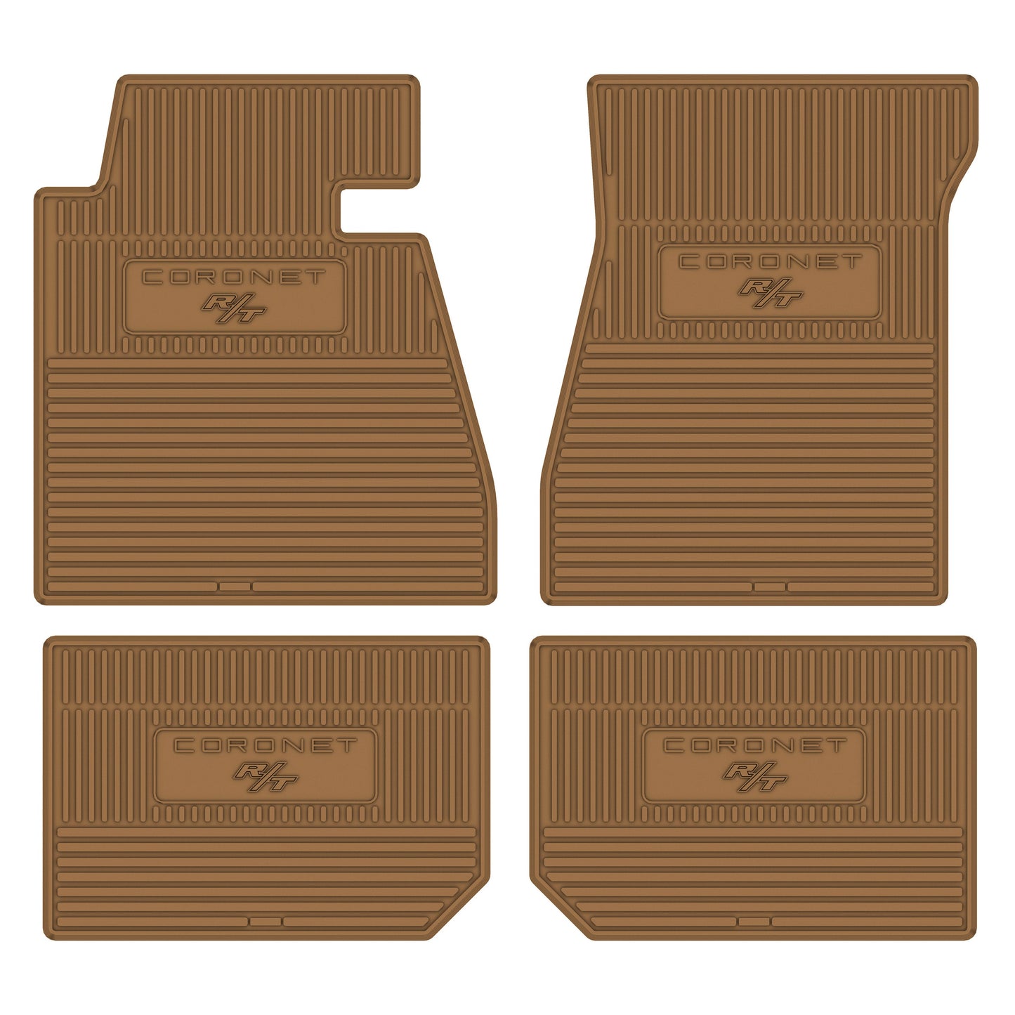 67-68 DODGE 'CORONET R/T' FLOOR MATS W/ AUTOMATIC TRANSMISSION - GOLD