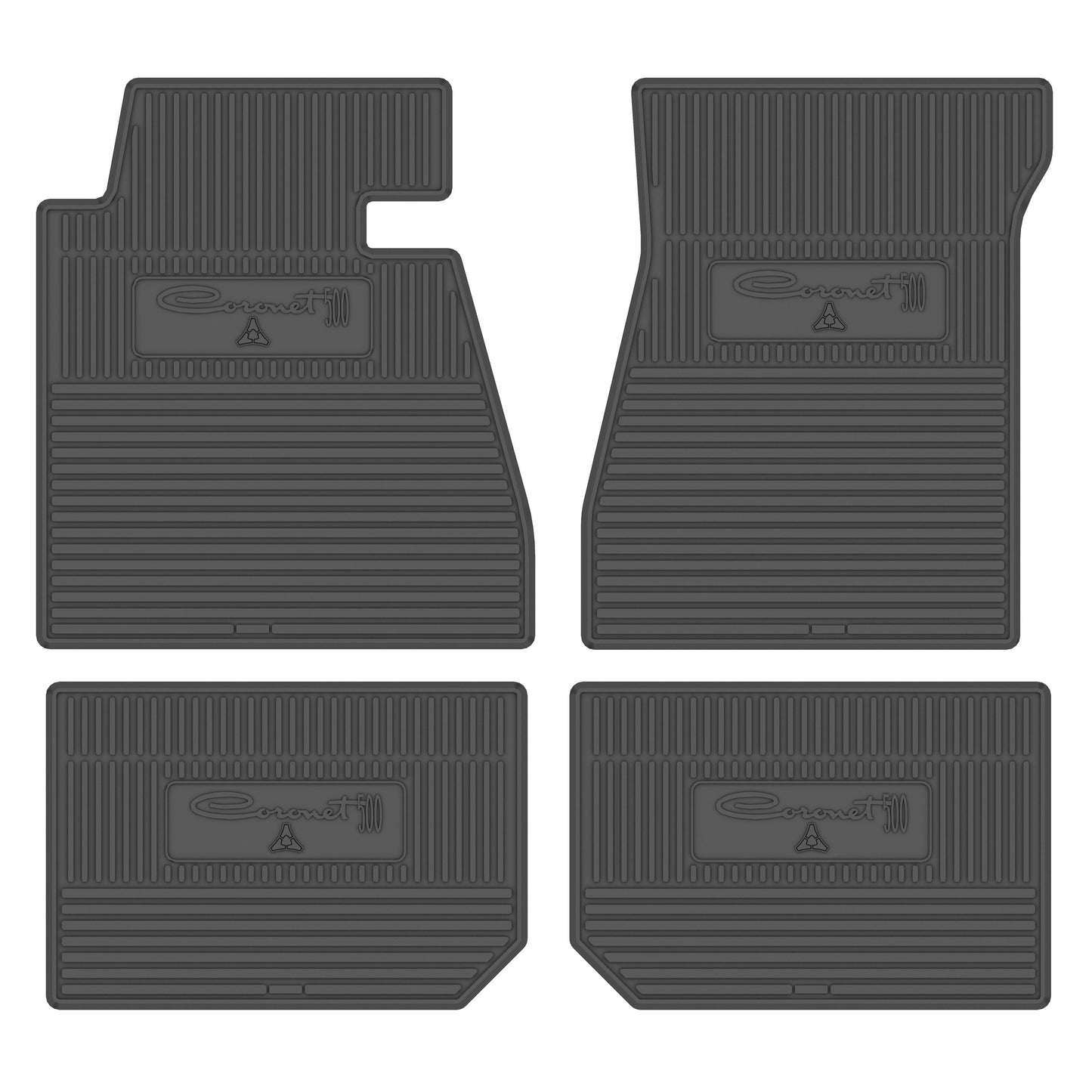66 DODGE 'CORONET 500' FLOOR MATS W/ AUTOMATIC TRANSMISSION - GRAY