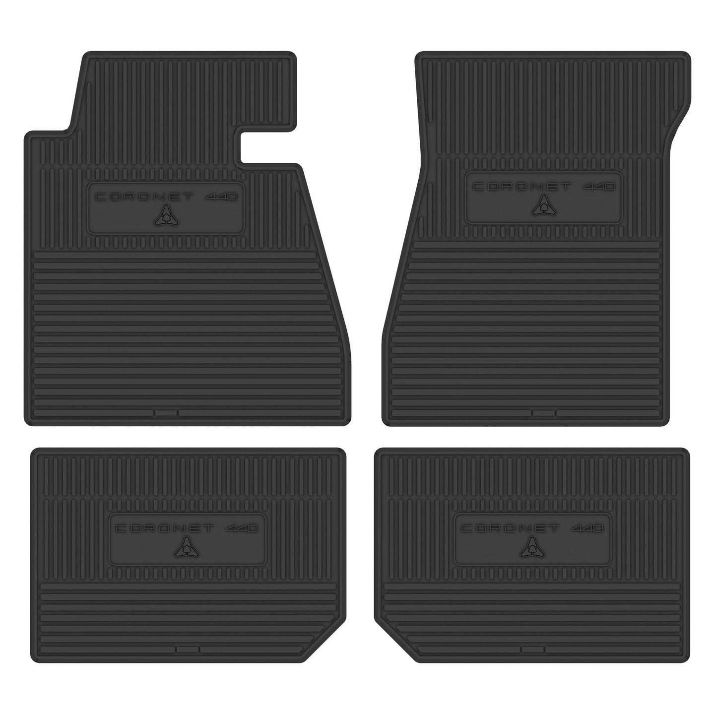 67-68 DODGE 'CORONET 440' FLOOR MATS W/ AUTOMATIC TRANSMISSION - BLACK