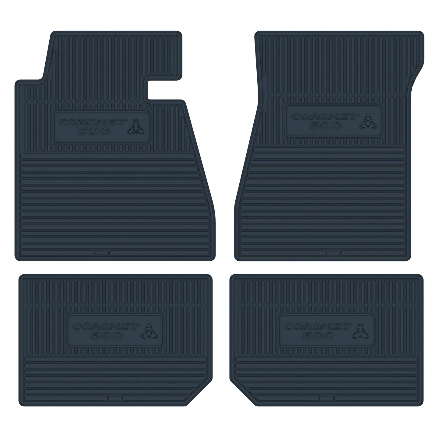 69-70 DODGE 'CORONET 500' FLOOR MATS W/ AUTOMATIC TRANSMISSION - DARK BLUE