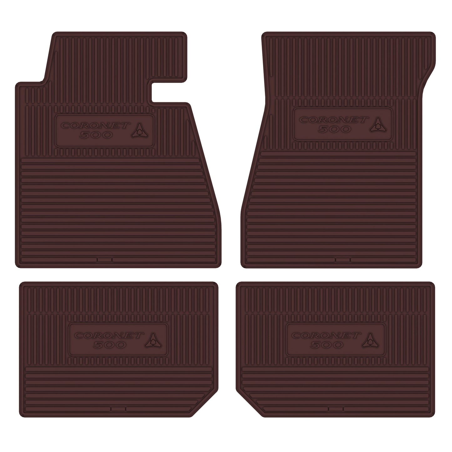 69-70 DODGE 'CORONET 500' FLOOR MATS W/ AUTOMATIC TRANSMISSION - MAROON