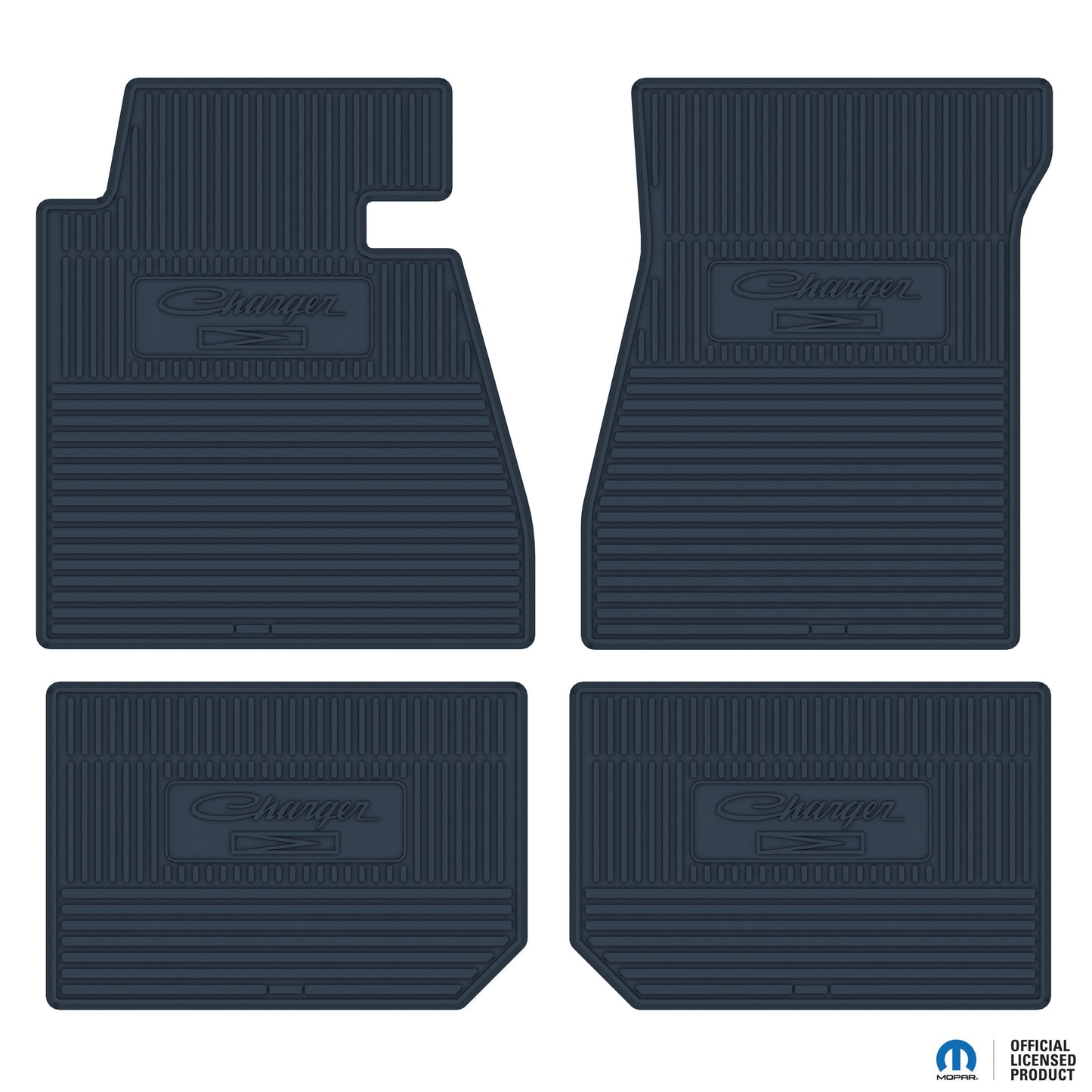 66-70 DODGE 'CHARGER' FLOOR MATS W/ AUTOMATIC TRANSMISSION - DARK BLUE