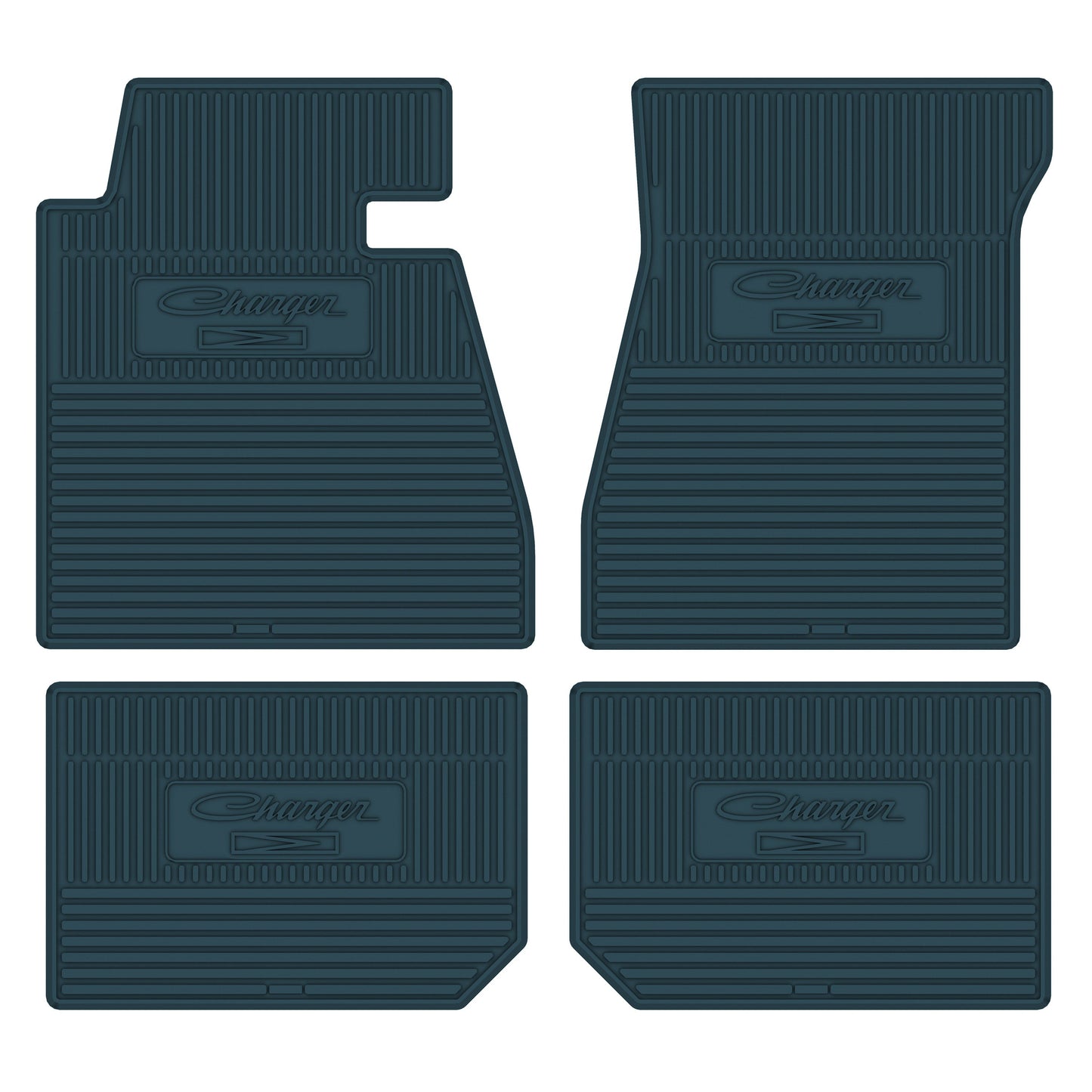 66-70 DODGE 'CHARGER' FLOOR MATS W/ AUTOMATIC TRANSMISSION - TURQUOISE