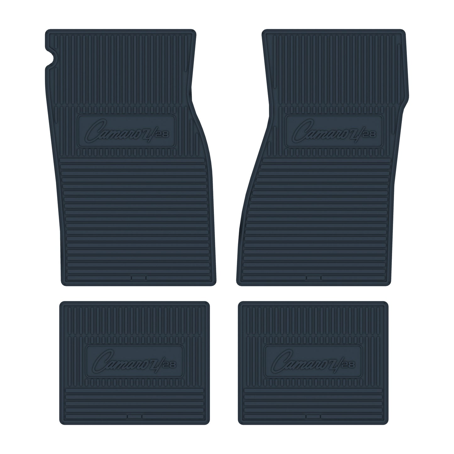 67-69 CHEVROLET 'CAMARO Z/28' FLOOR MATS - DARK BLUE
