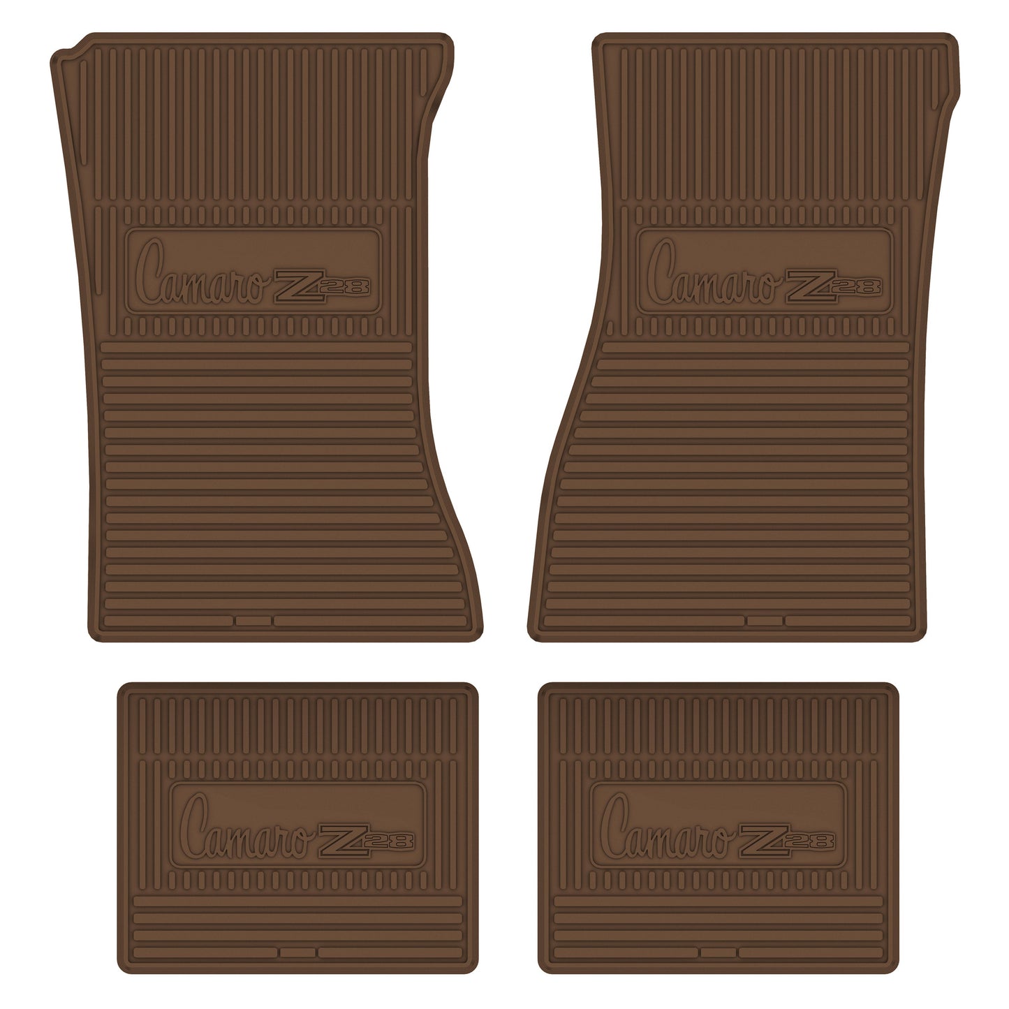 70-74 CHEVROLET 'CAMARO Z/28' FLOOR MATS - SADDLE