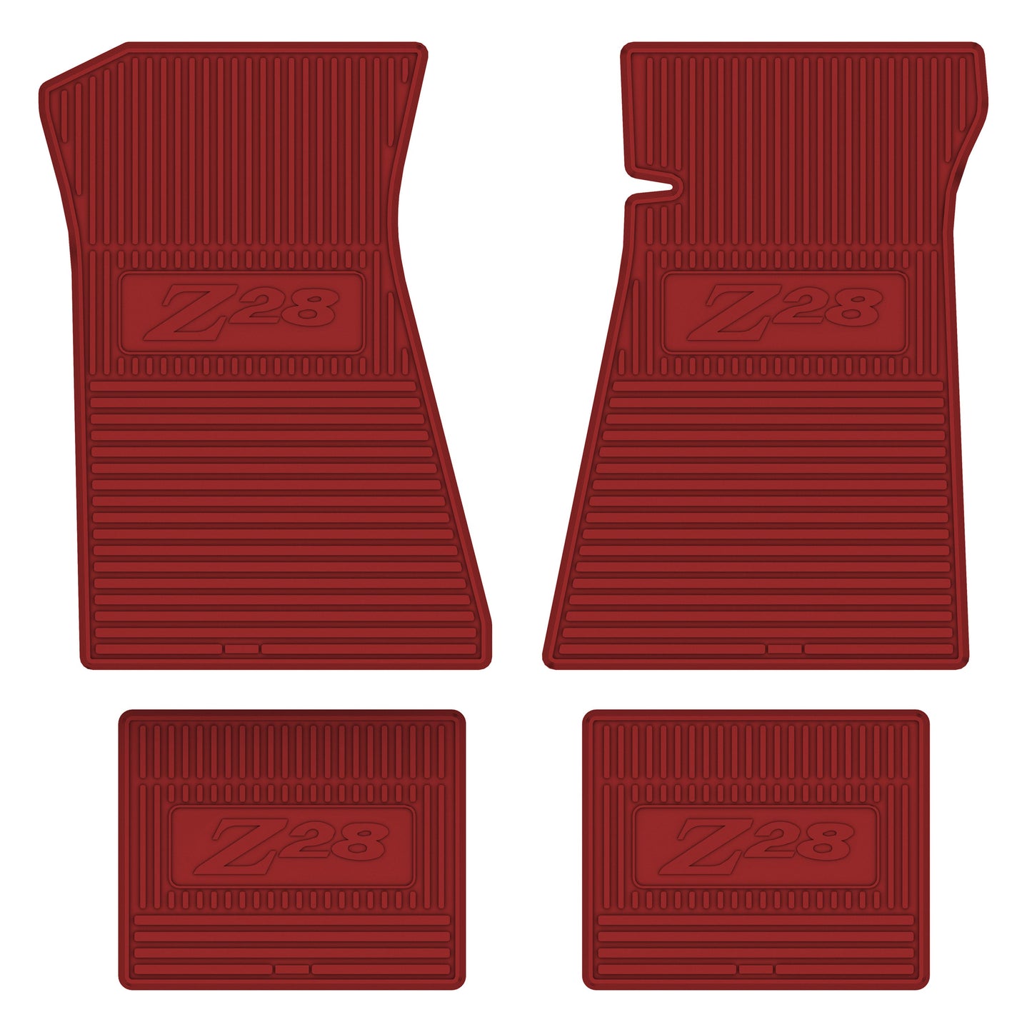 77-78 CHEVROLET CAMARO 'Z/28' FLOOR MATS - RED