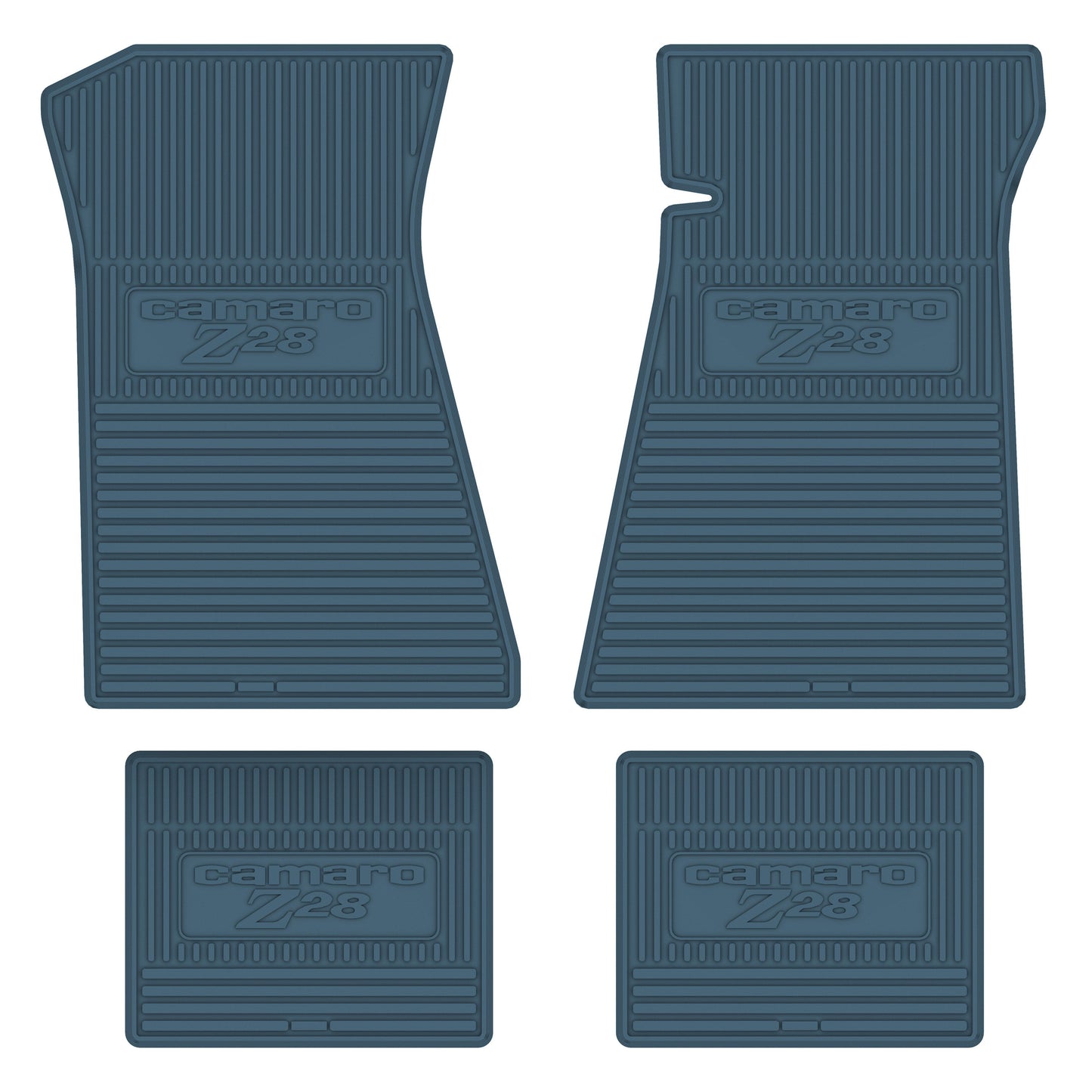 77 CHEVROLET 'CAMARO Z/28' FLOOR MATS - MEDIUM BLUE