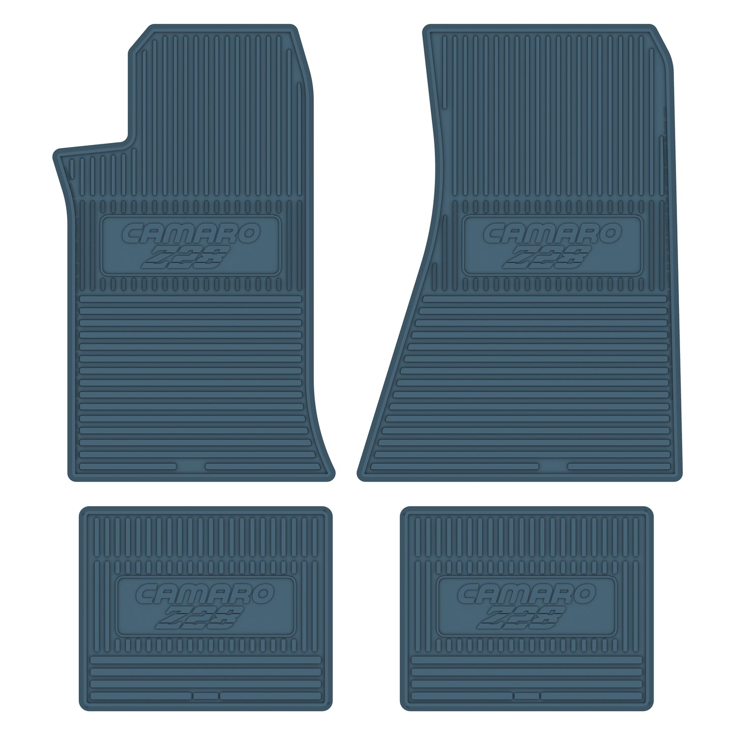 82-84 CHEVROLET 'CAMARO Z/28' FLOOR MATS - MEDIUM BLUE