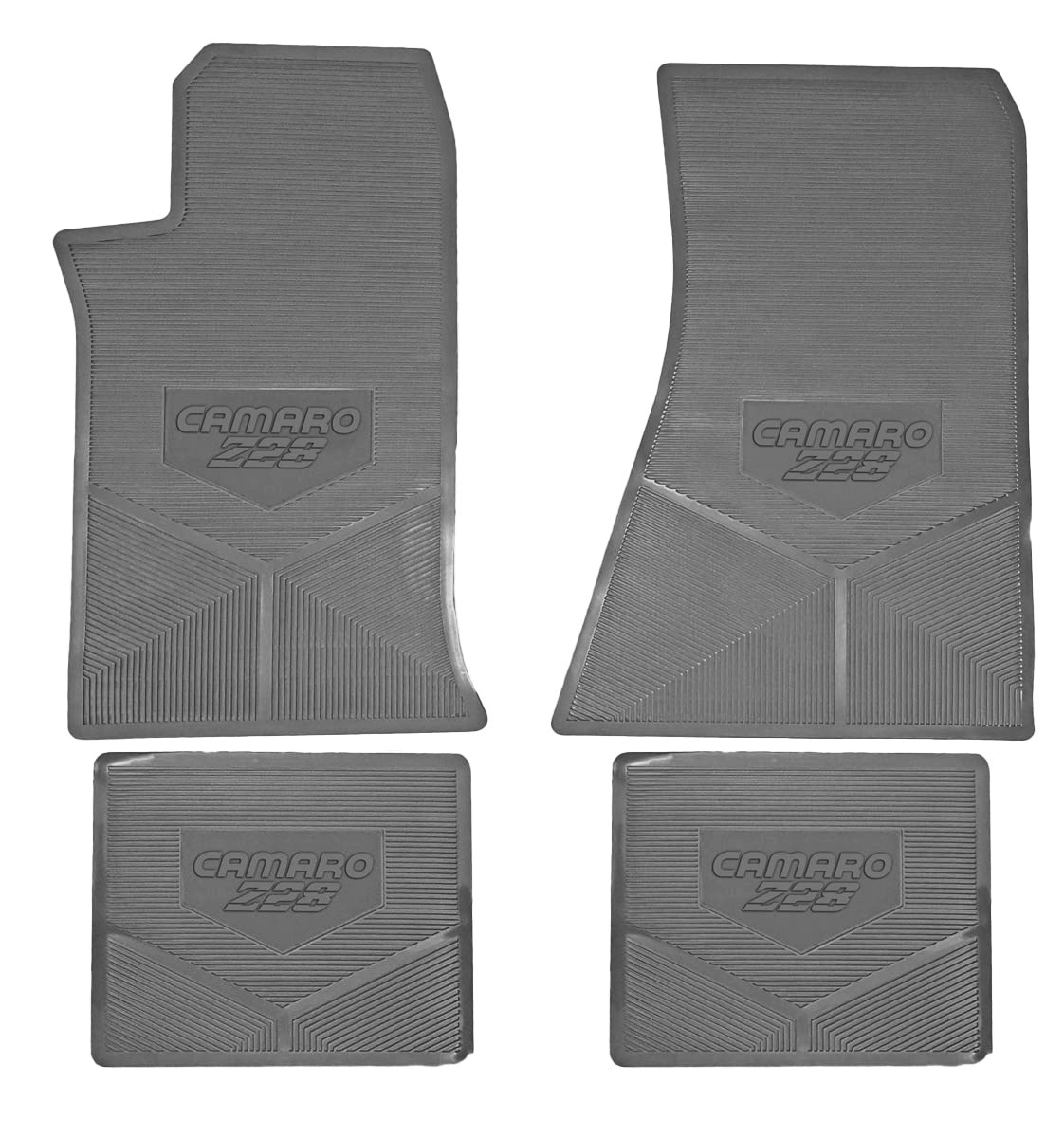 85-92 CHEVROLET 'CAMARO Z/28' FLOOR MATS - GRAY