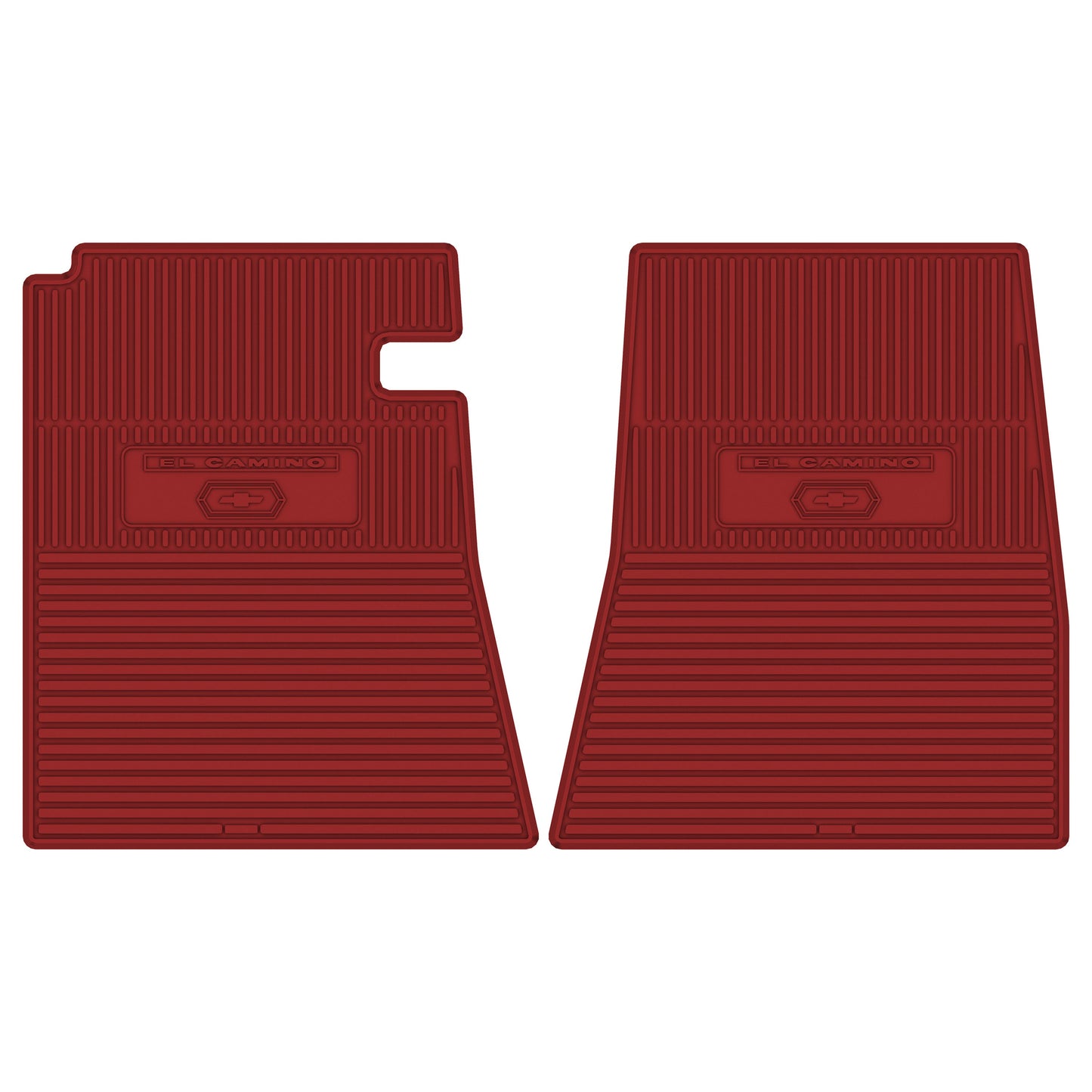 64 CHEVROLET 'EL CAMINO W/ BOWTIE' FLOOR MATS - RED