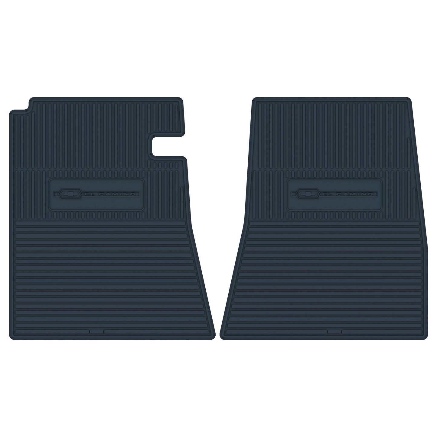 64 EL CAMINO W/ BOWTIE VINYL FLOORMAT - DK BLUE