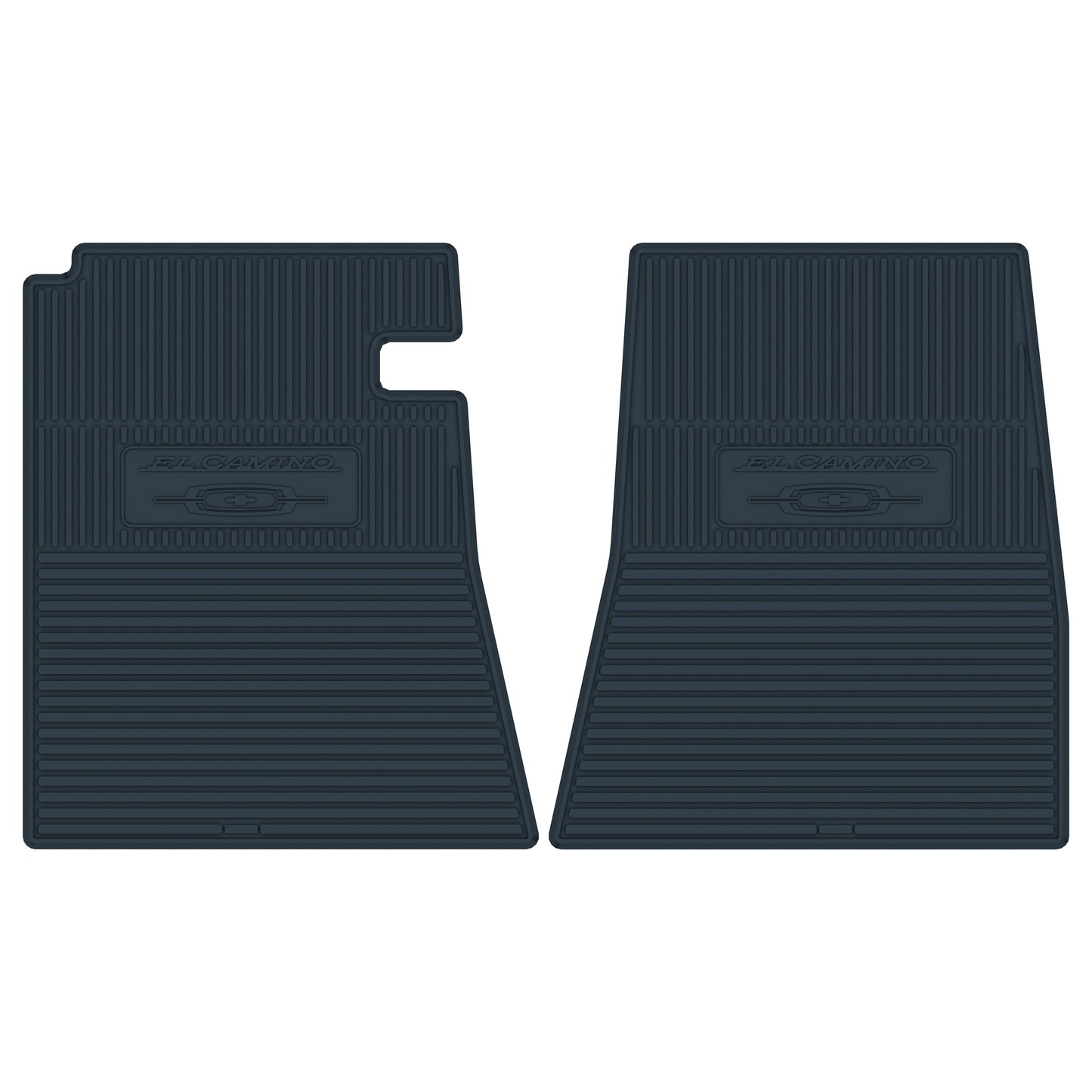 66 CHEVROLET 'EL CAMINO W/ BOWTIE' FLOOR MATS - DARK BLUE