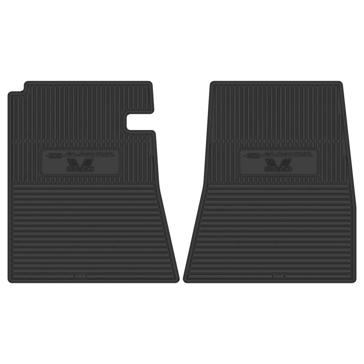 66 EL CAMINO SS 396 W/ FLAG VINYL FLOORMAT -BLACK